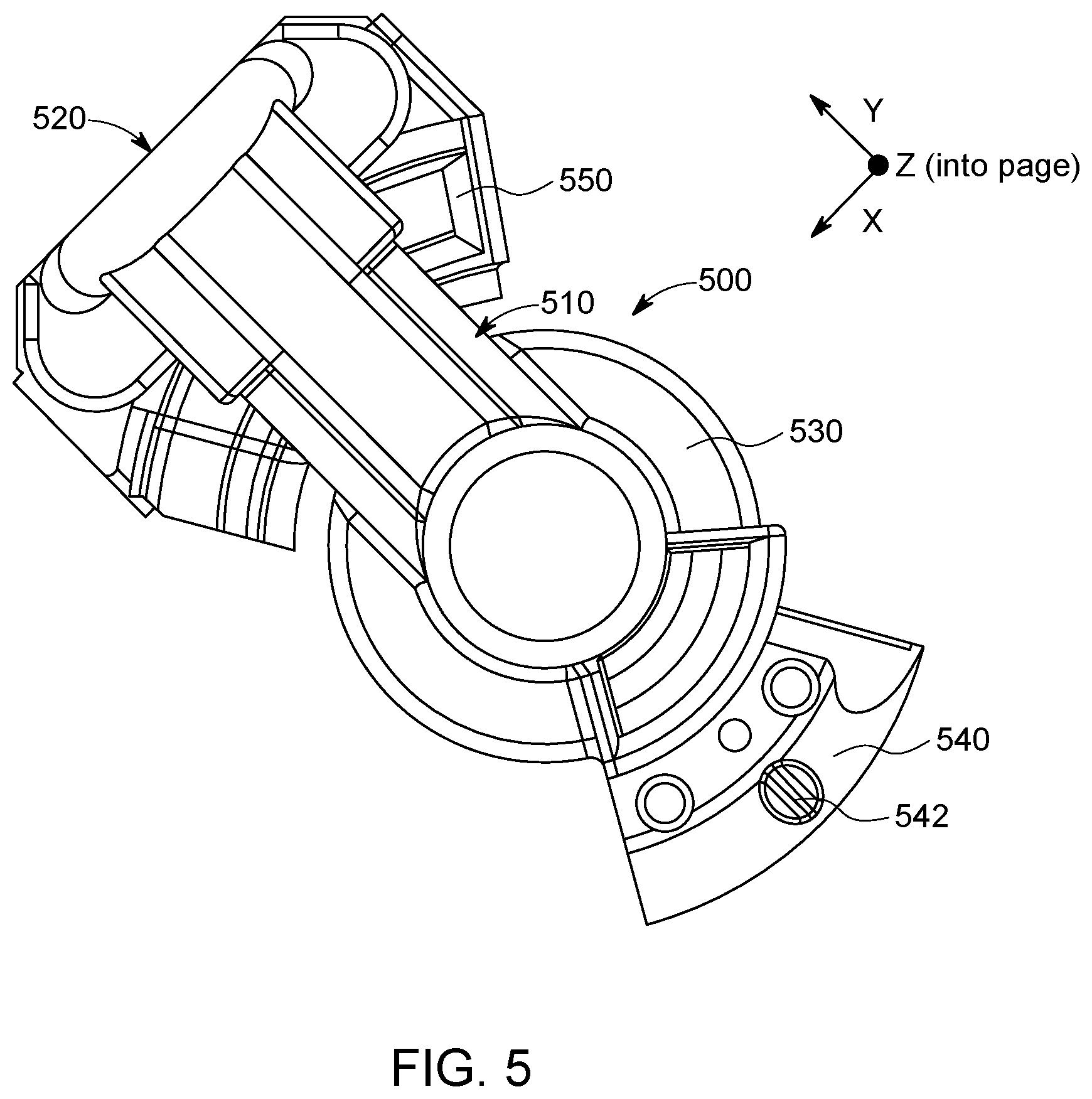 Patent US12448063 Figure 5 – Systems and methods for automated operation and handling of autonomous trucks and trailers hauled thereby
