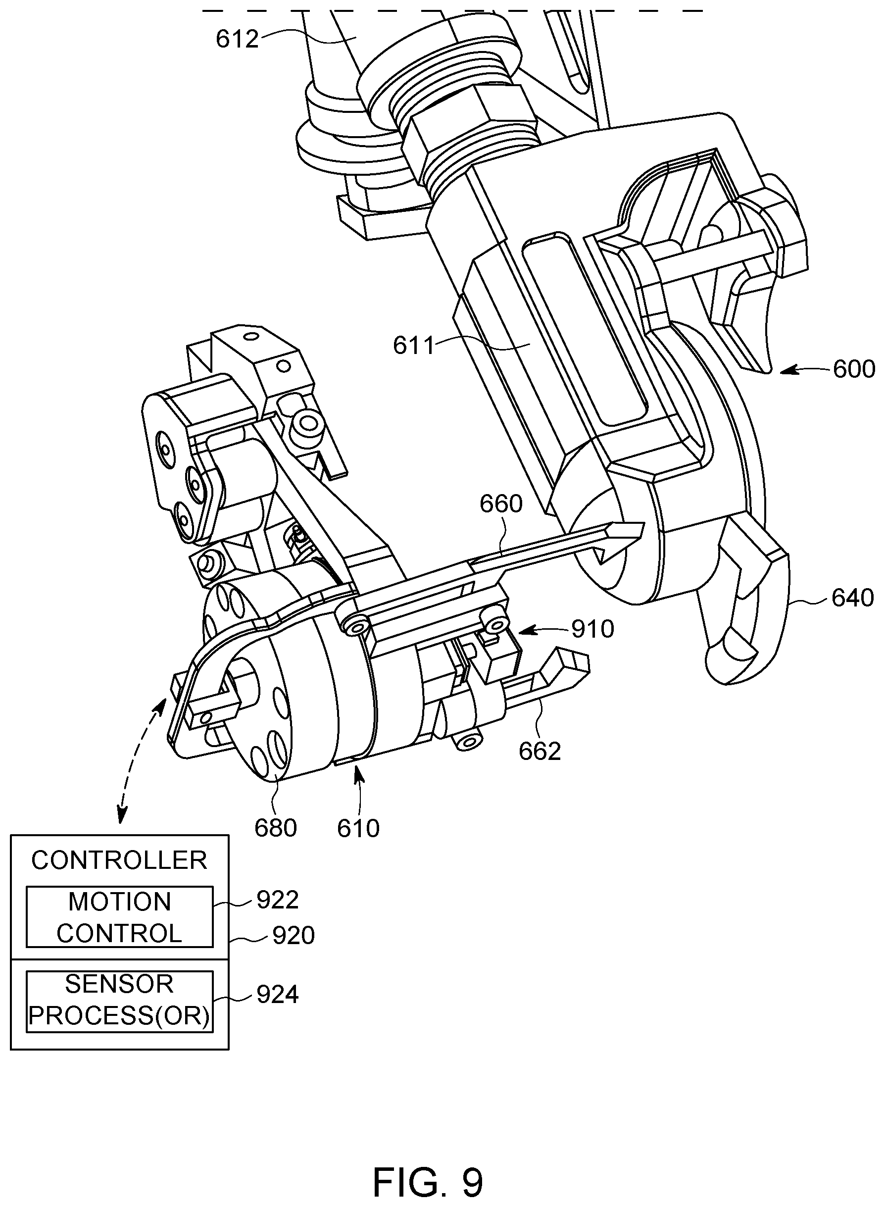 Patent US12448063 Figure 9 – Systems and methods for automated operation and handling of autonomous trucks and trailers hauled thereby