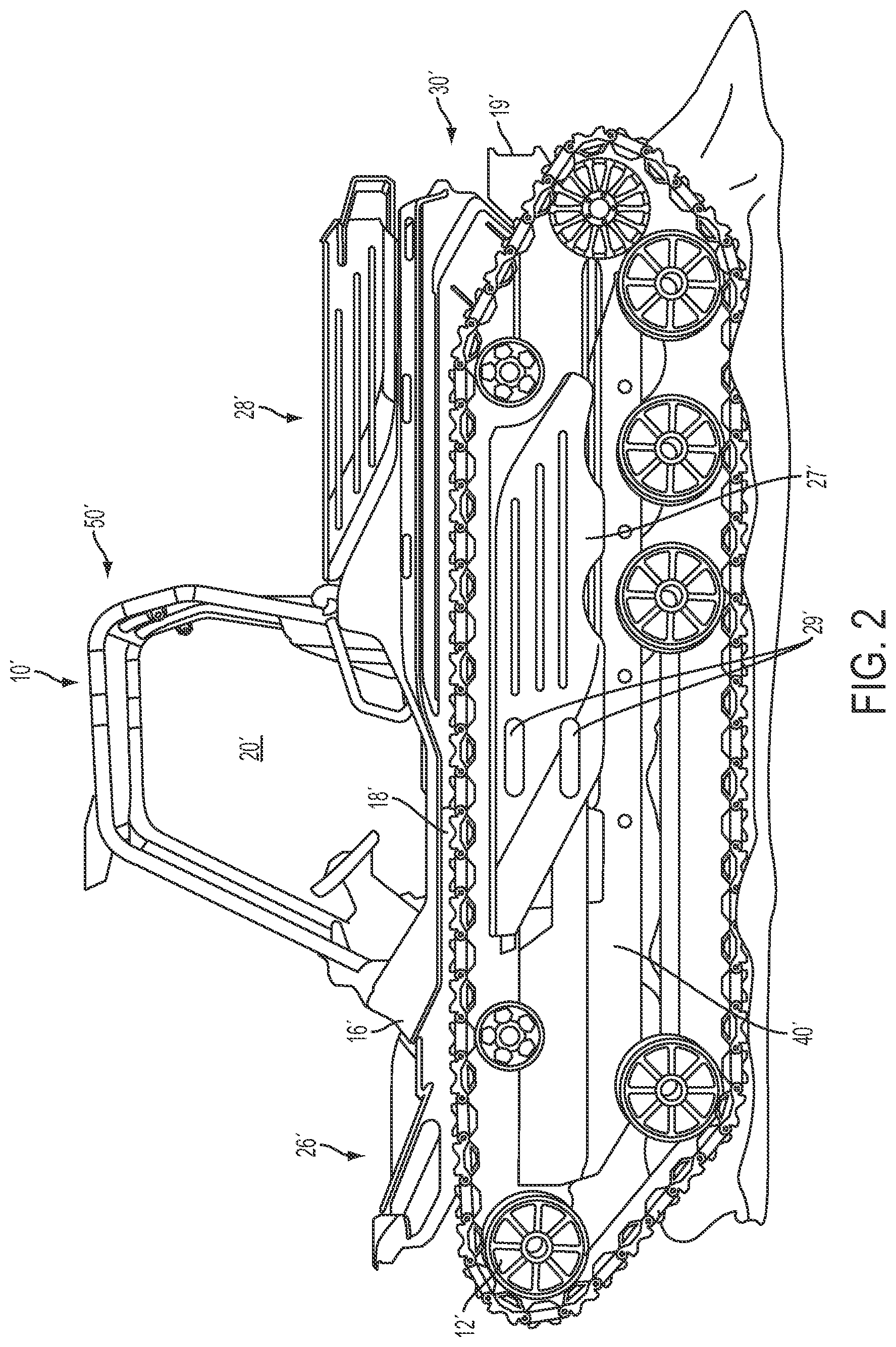 Patent US12448064 Figure 2 – Tracked all-terrain vehicle