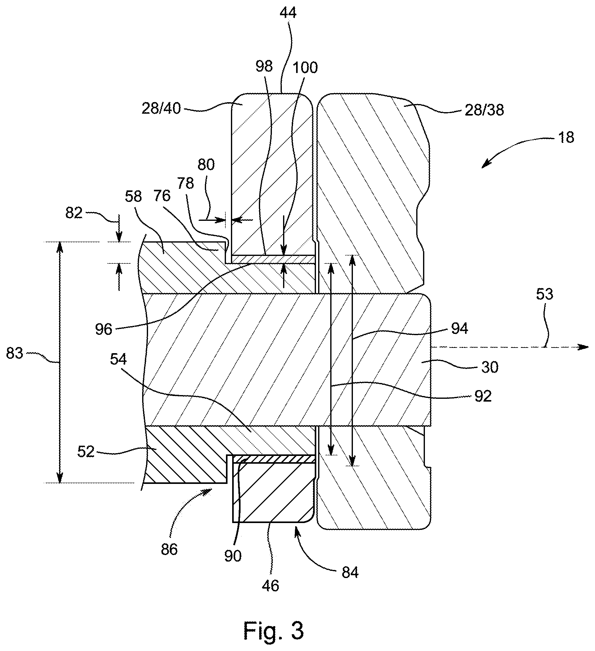 Patent US12448065 Figure 3 – Track joint assembly having bushing structured for in-service transitioning from fixed to rotating
