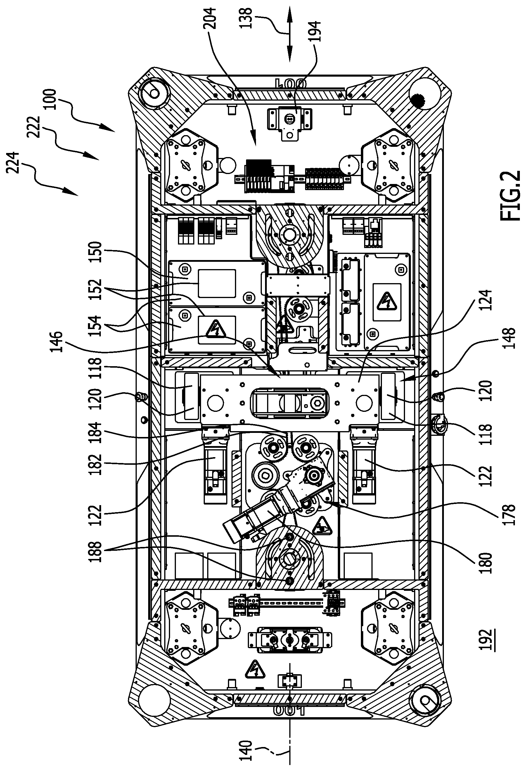 Patent US12448069 Figure 2 – Conveying device, processing installation, method for conveying and/or processing objects
