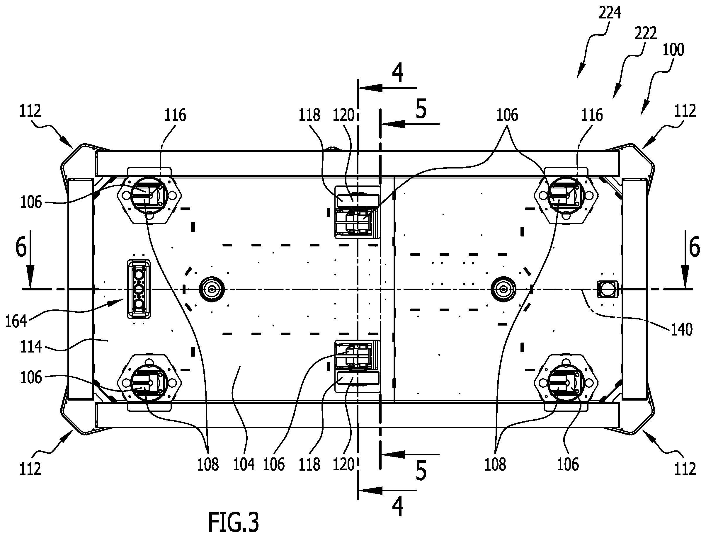 Patent US12448069 Figure 3 – Conveying device, processing installation, method for conveying and/or processing objects