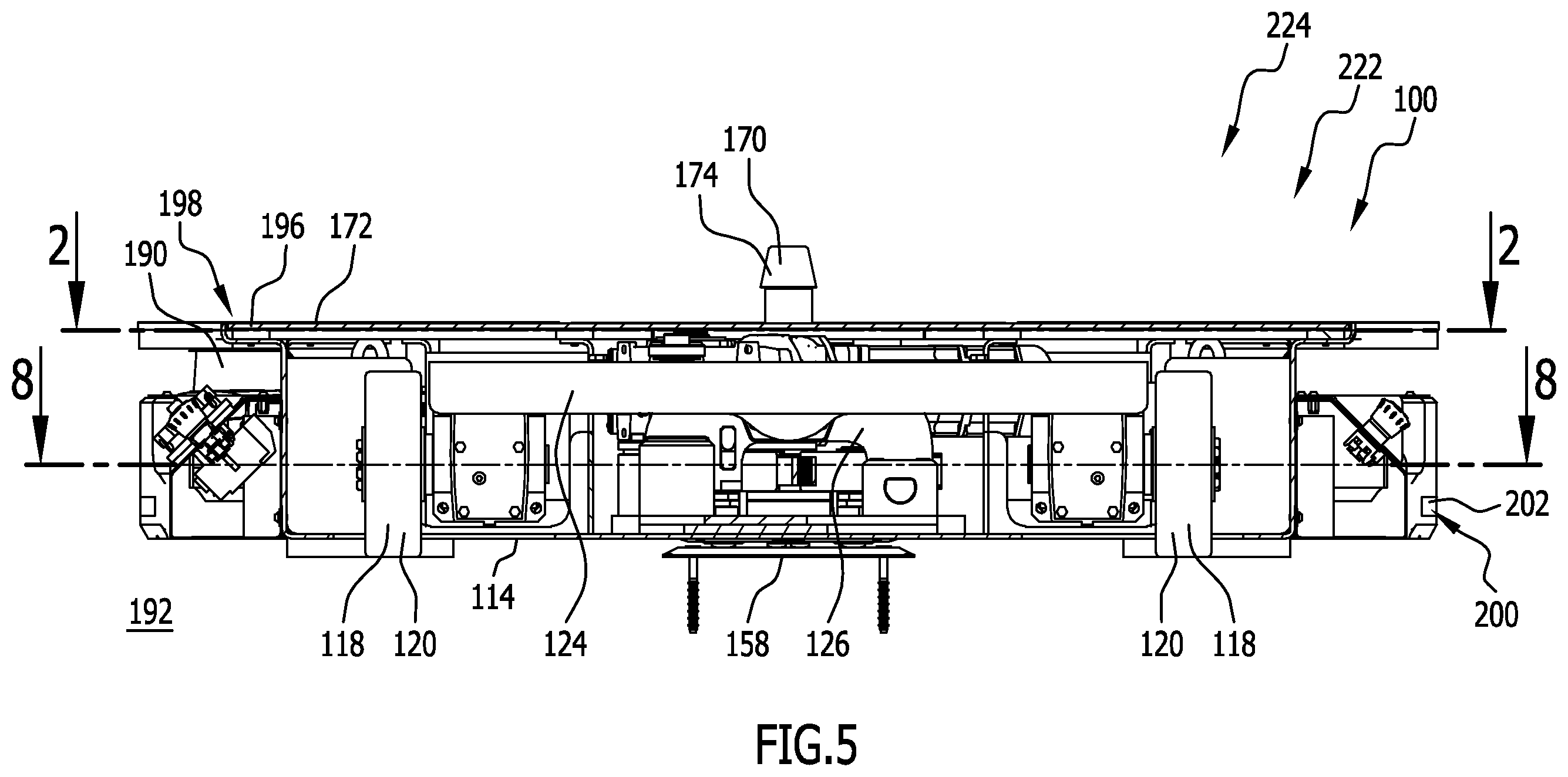 Patent US12448069 Figure 5 – Conveying device, processing installation, method for conveying and/or processing objects