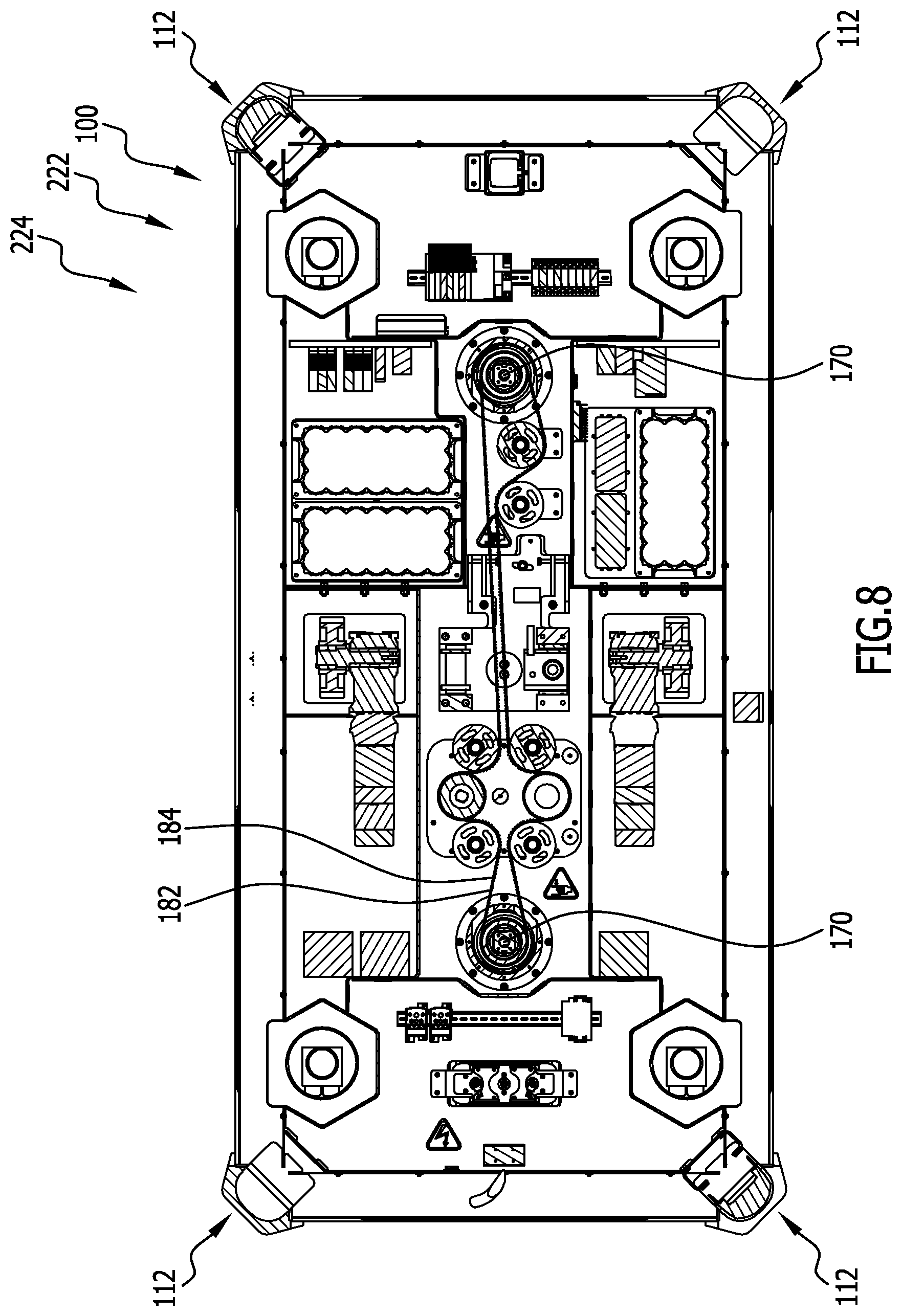 Patent US12448069 Figure 9 – Conveying device, processing installation, method for conveying and/or processing objects