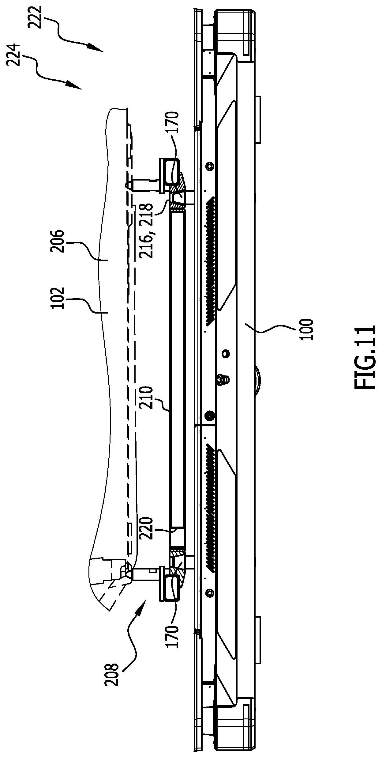 Patent US12448069 Figure 12 – Conveying device, processing installation, method for conveying and/or processing objects