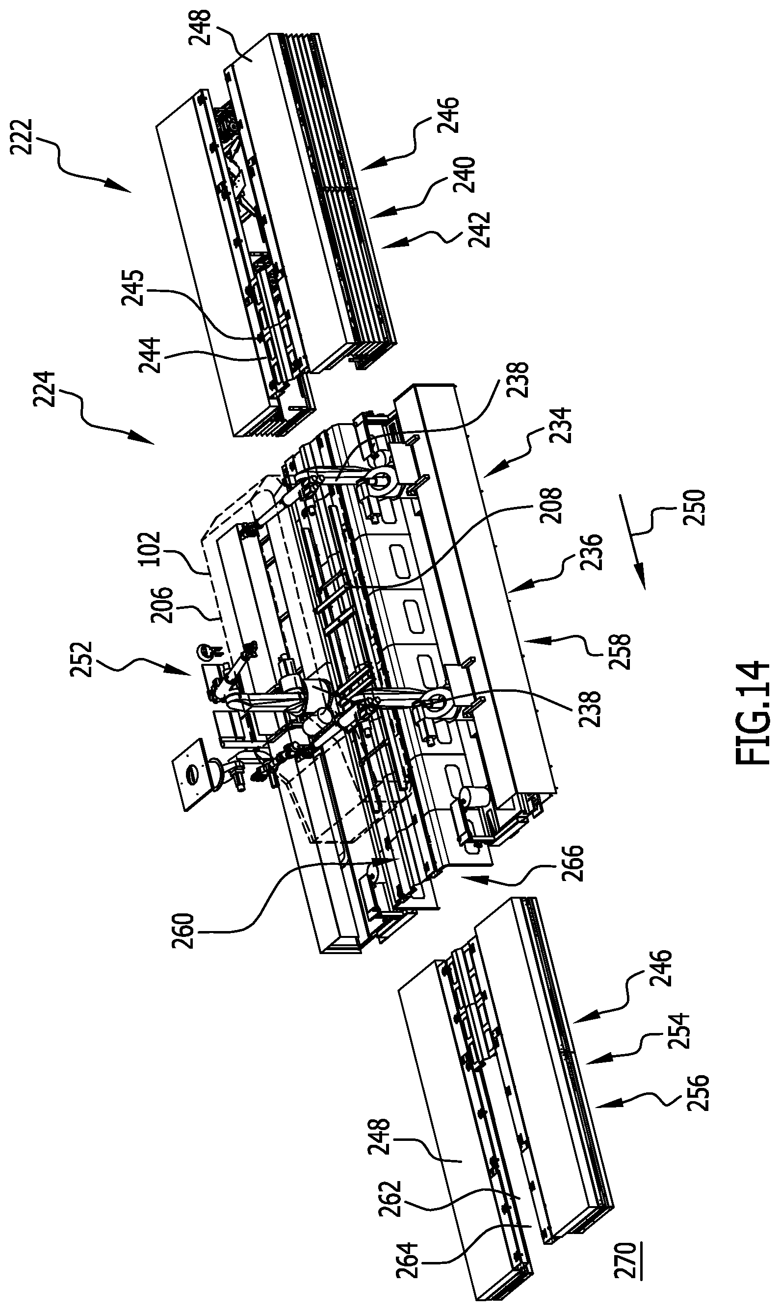 Patent US12448069 Figure 15 – Conveying device, processing installation, method for conveying and/or processing objects
