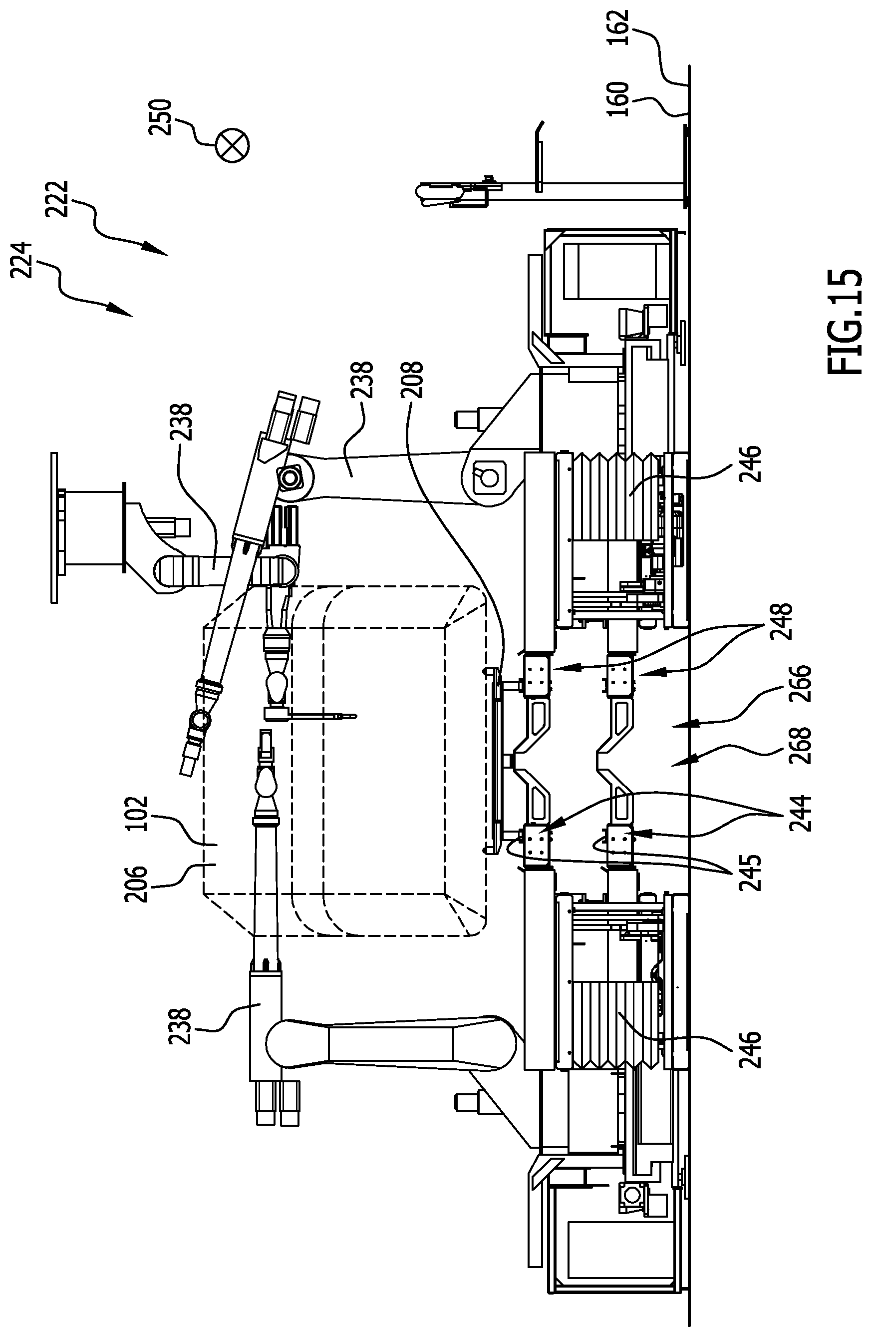 Patent US12448069 Figure 16 – Conveying device, processing installation, method for conveying and/or processing objects