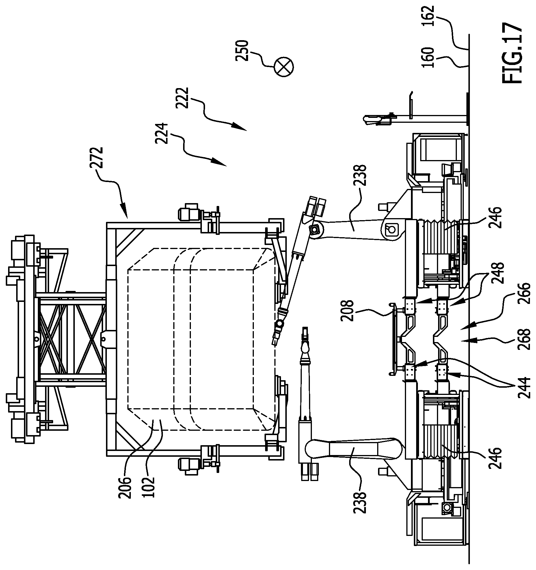 Patent US12448069 Figure 18 – Conveying device, processing installation, method for conveying and/or processing objects