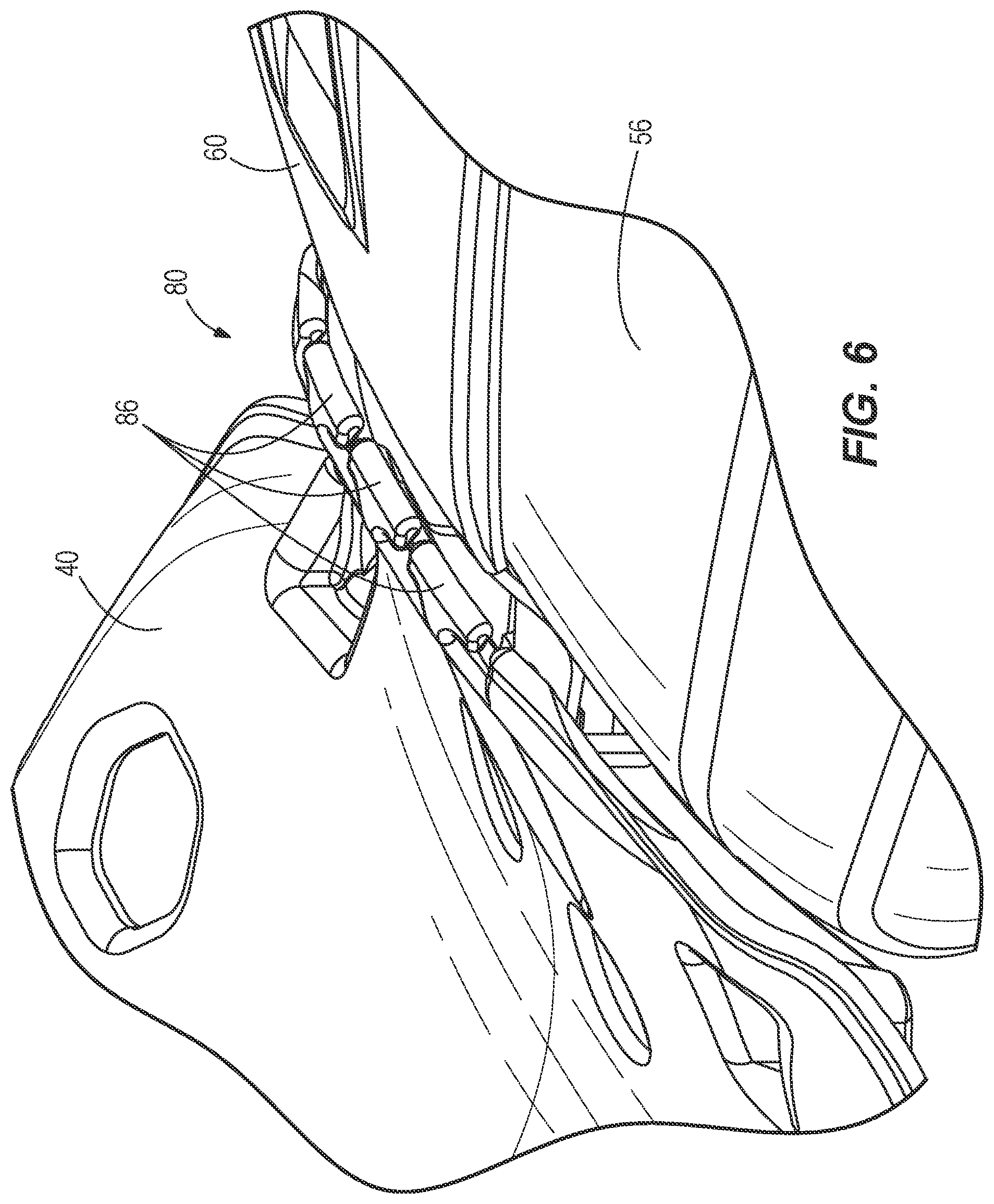 Patent US12448071 Figure 6 – Seat base with flexible fingers