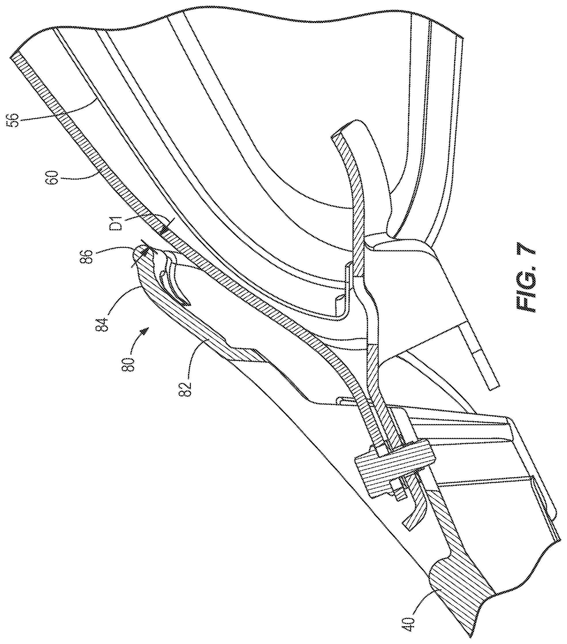 Patent US12448071 Figure 7 – Seat base with flexible fingers