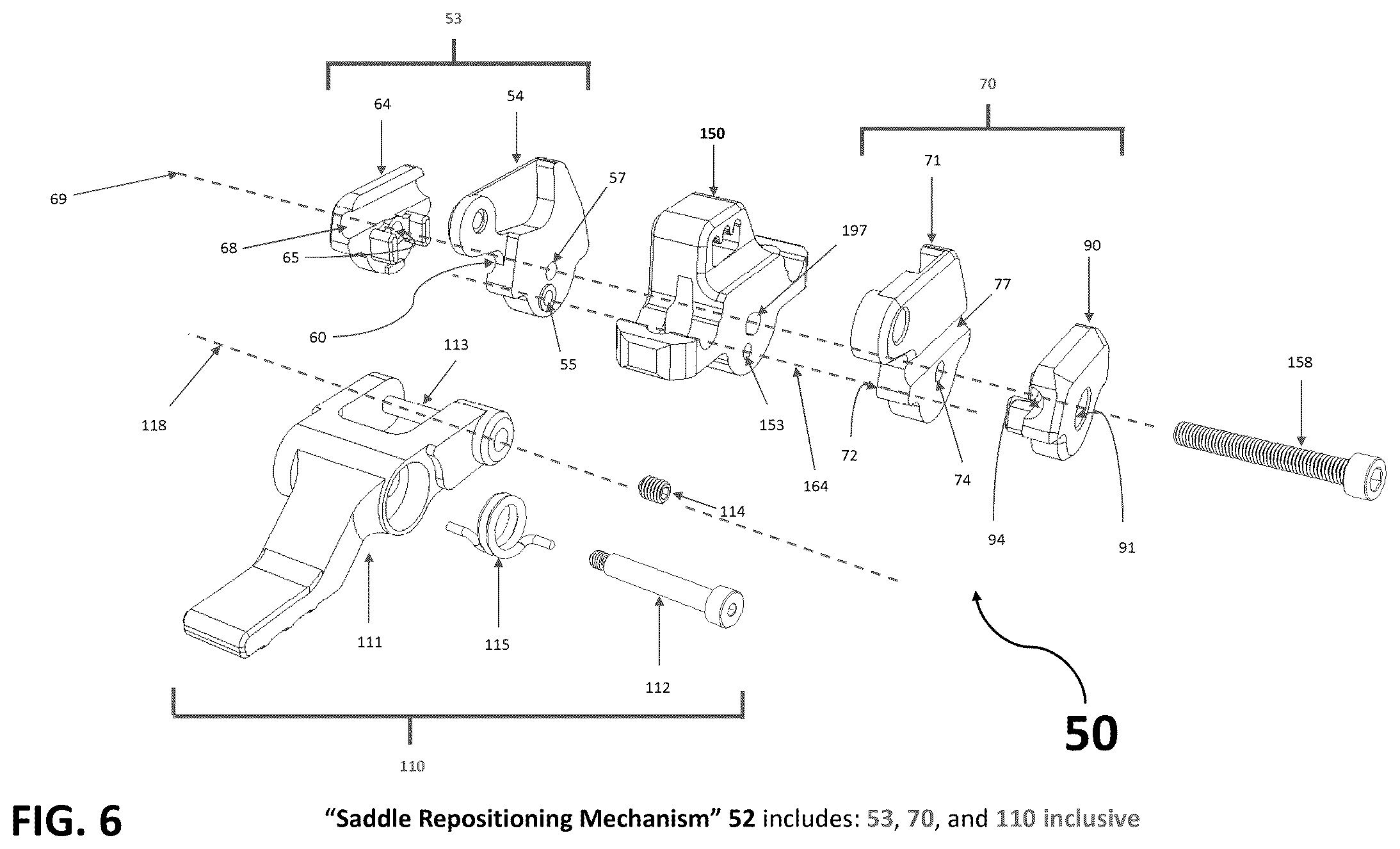 Patent US12448072 Figure 4 – Multi-position and orientation saddle attachment device