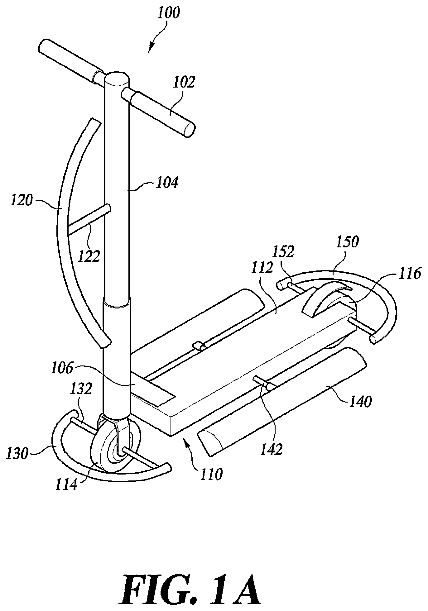 Patent US12448073 Figure 1 – Personal mobility device with a guard