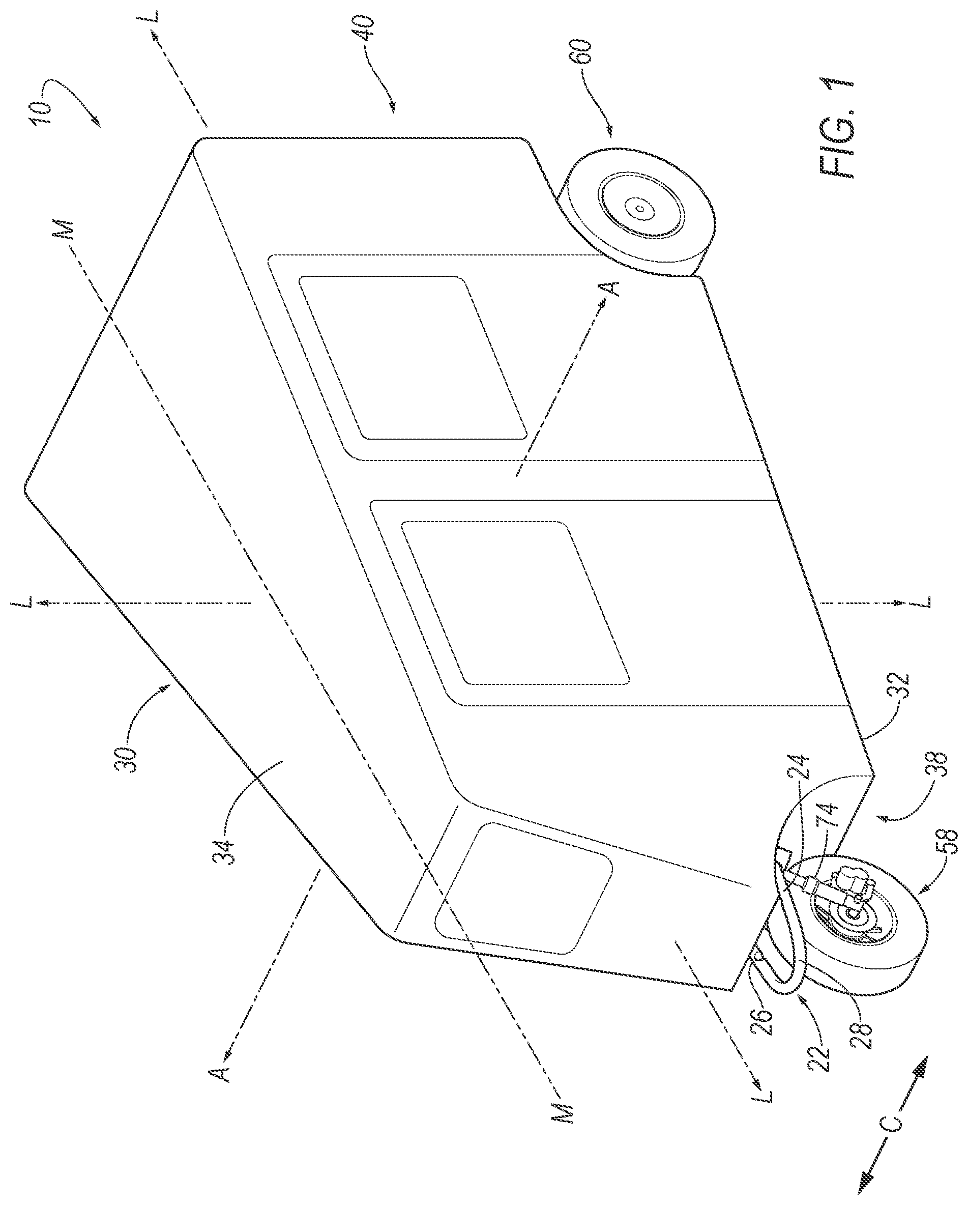 Patent US12448076 Figure 1 – Brace for three-wheeled vehicle