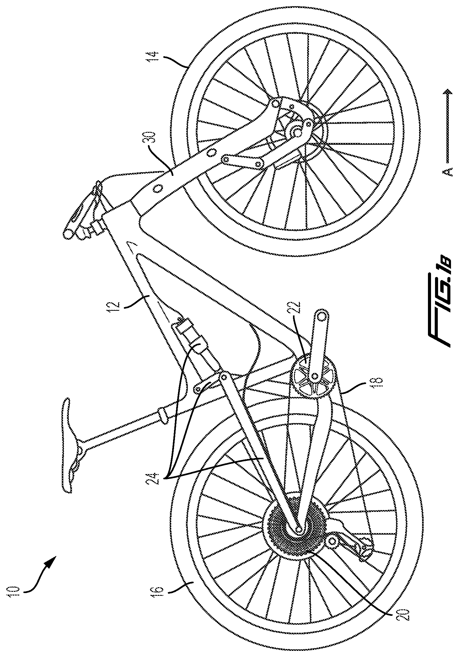 Patent US12448078 Figure 2 – Dual sided suspension assembly for a cycle wheel