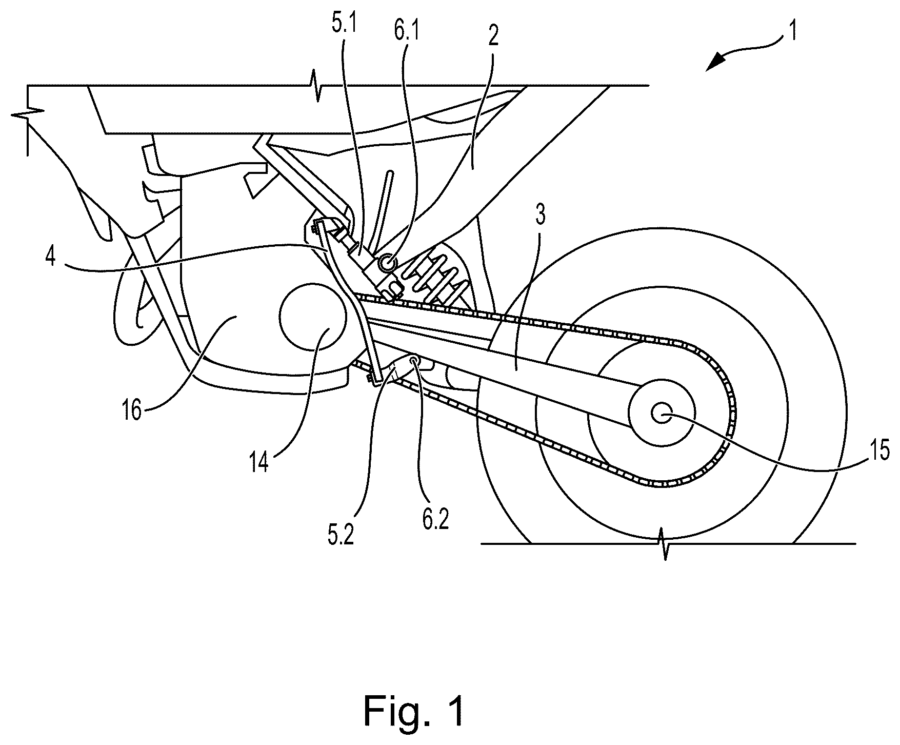Patent US12448079 Figure 1 – Single-track vehicle