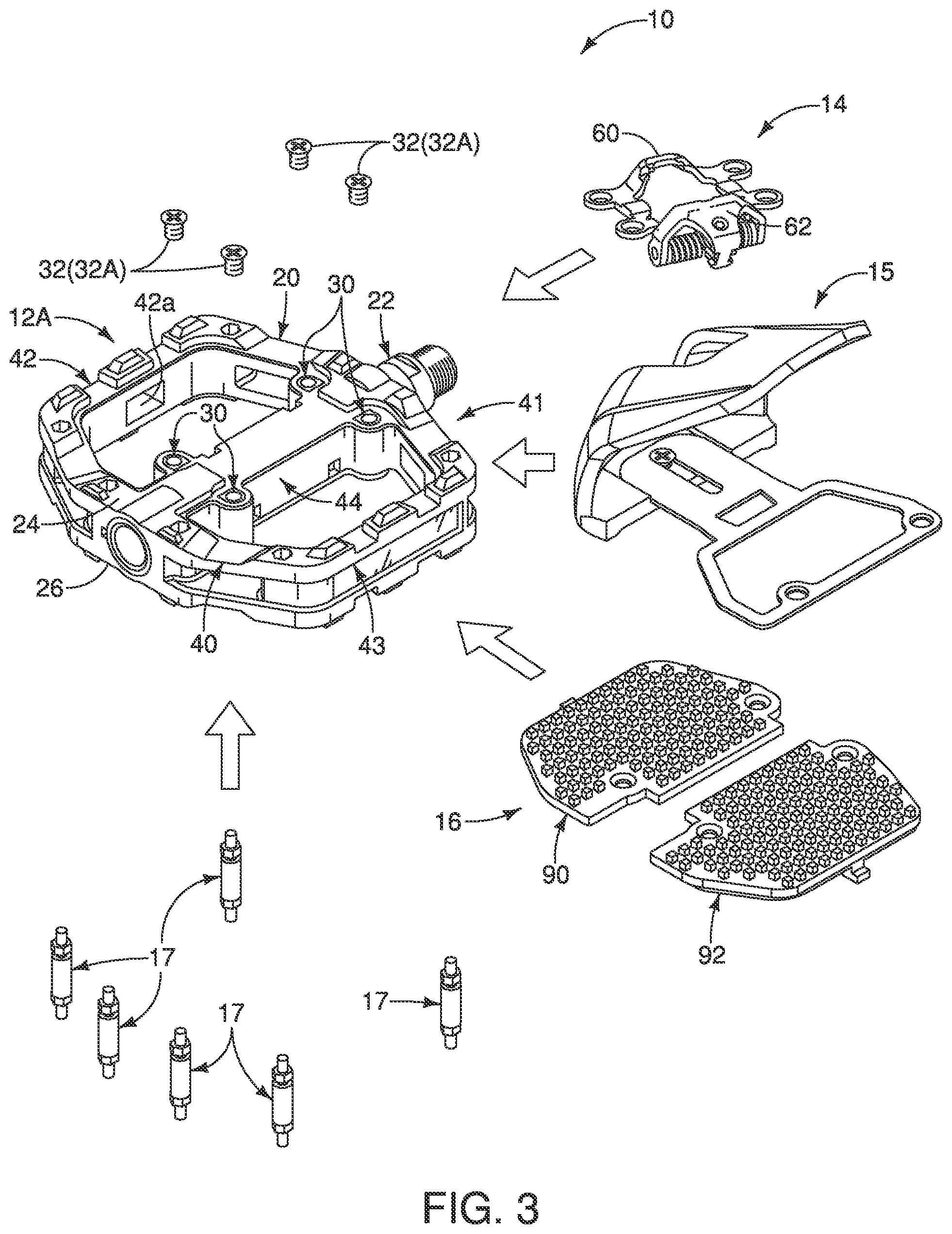 Patent US12448081 Figure 3 – Pedal assembly for human powered vehicle