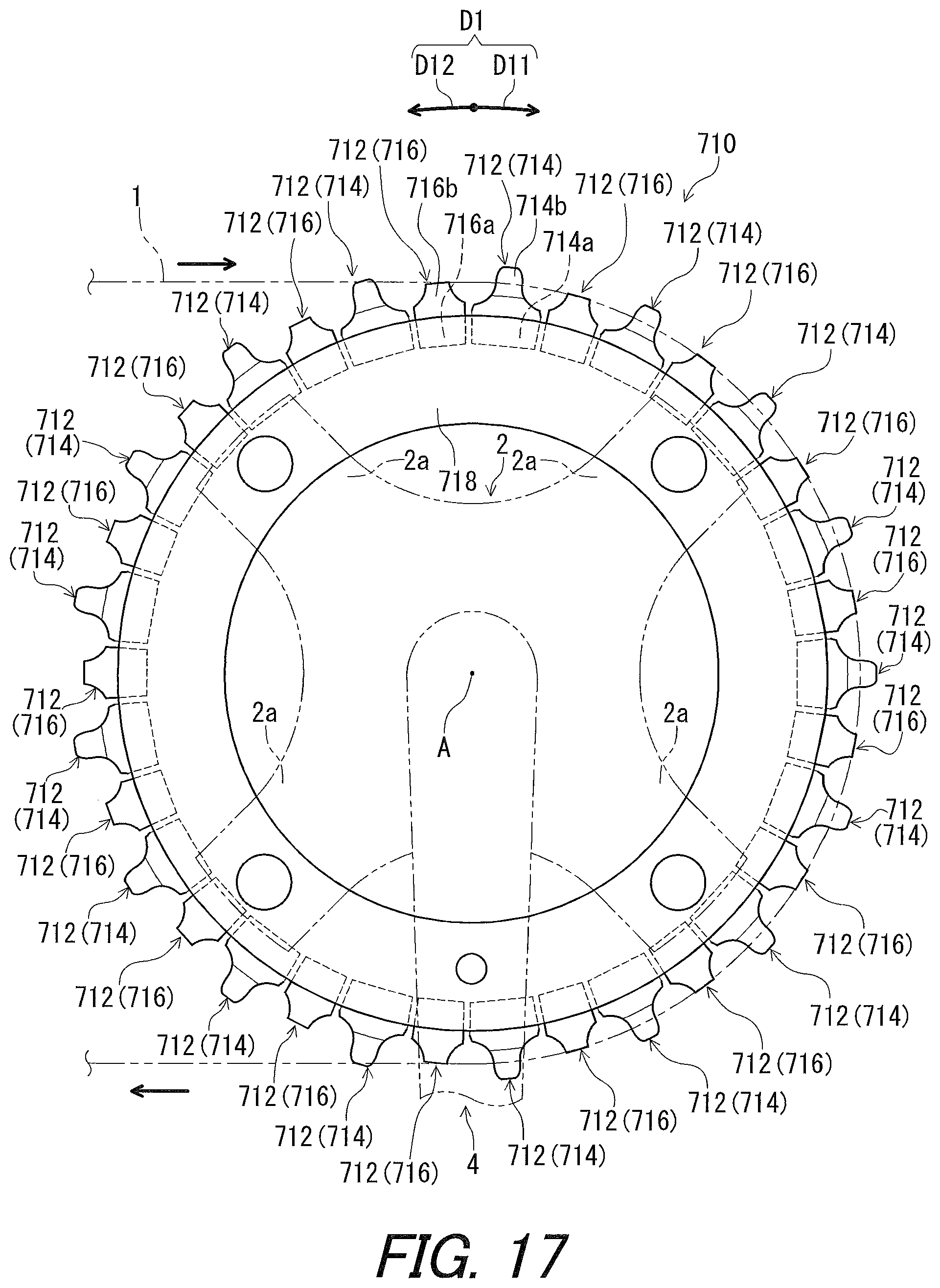 Patent US12448082 Figure 17 – Bicycle sprocket