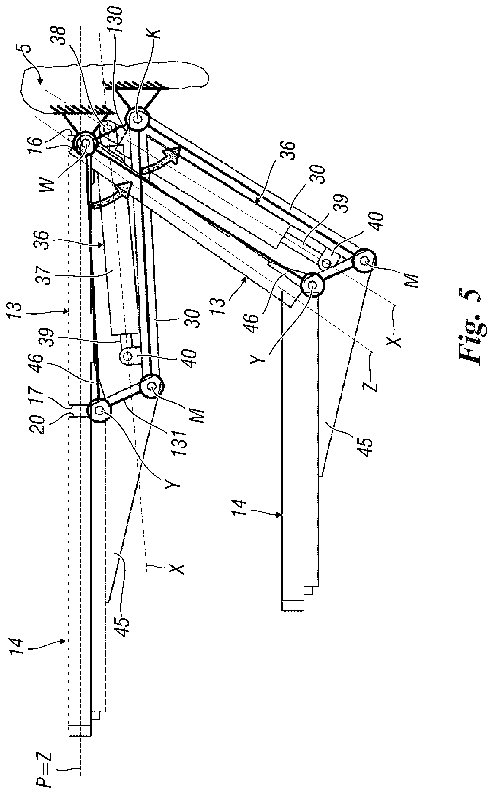 Patent US12448085 Figure 5 – Boat with movable stern platform and made of two parts