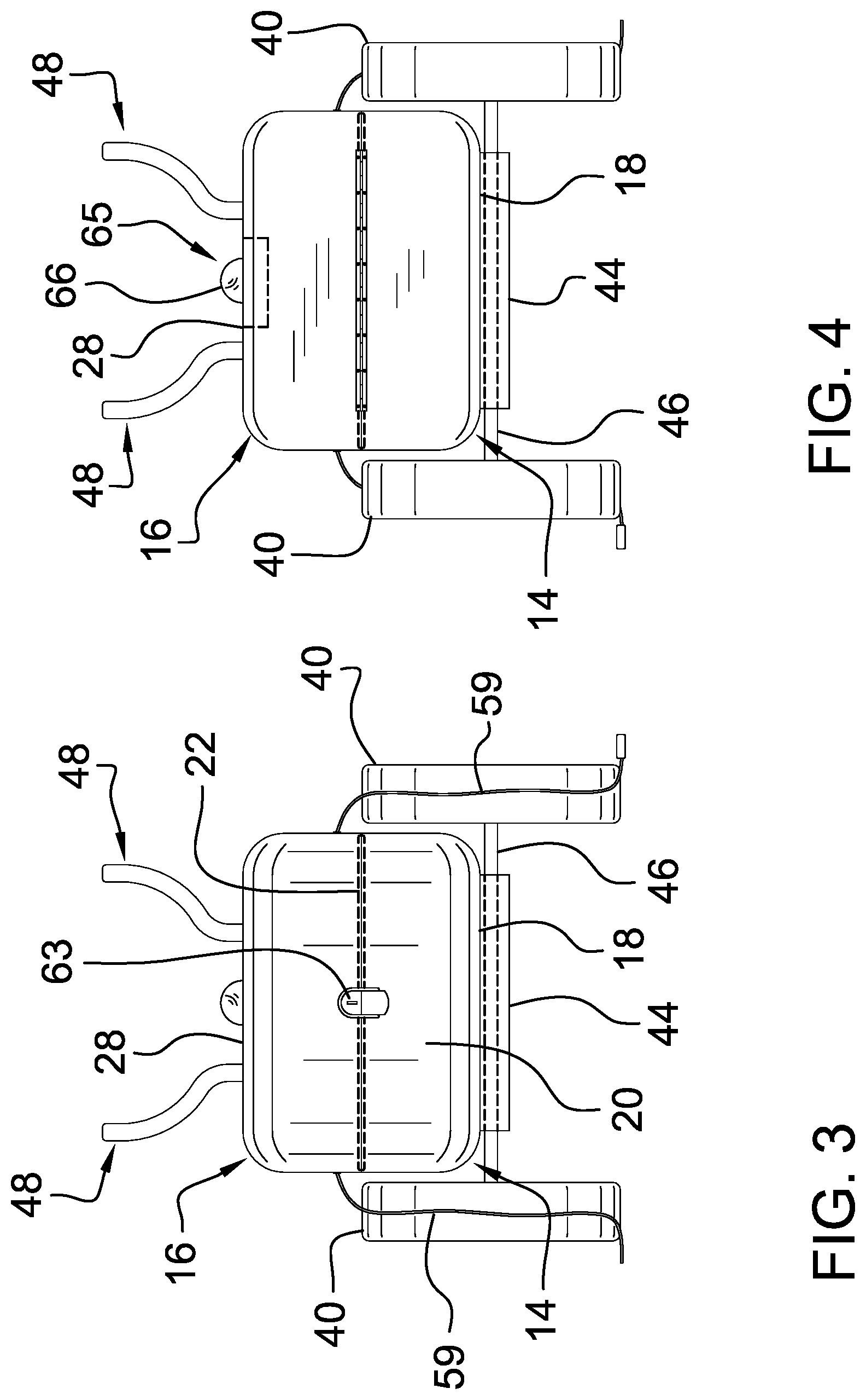 Patent US12448088 Figure 3 – Personal watercraft cart assembly