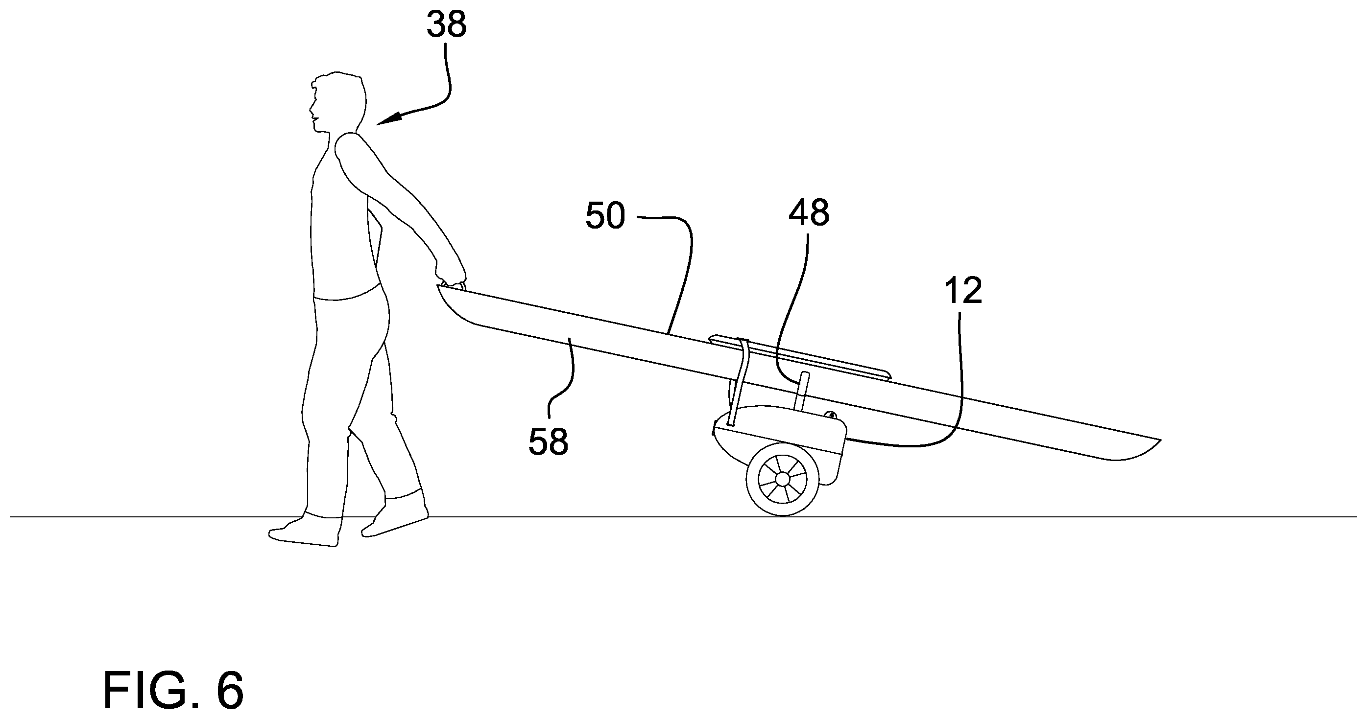 Patent US12448088 Figure 5 – Personal watercraft cart assembly