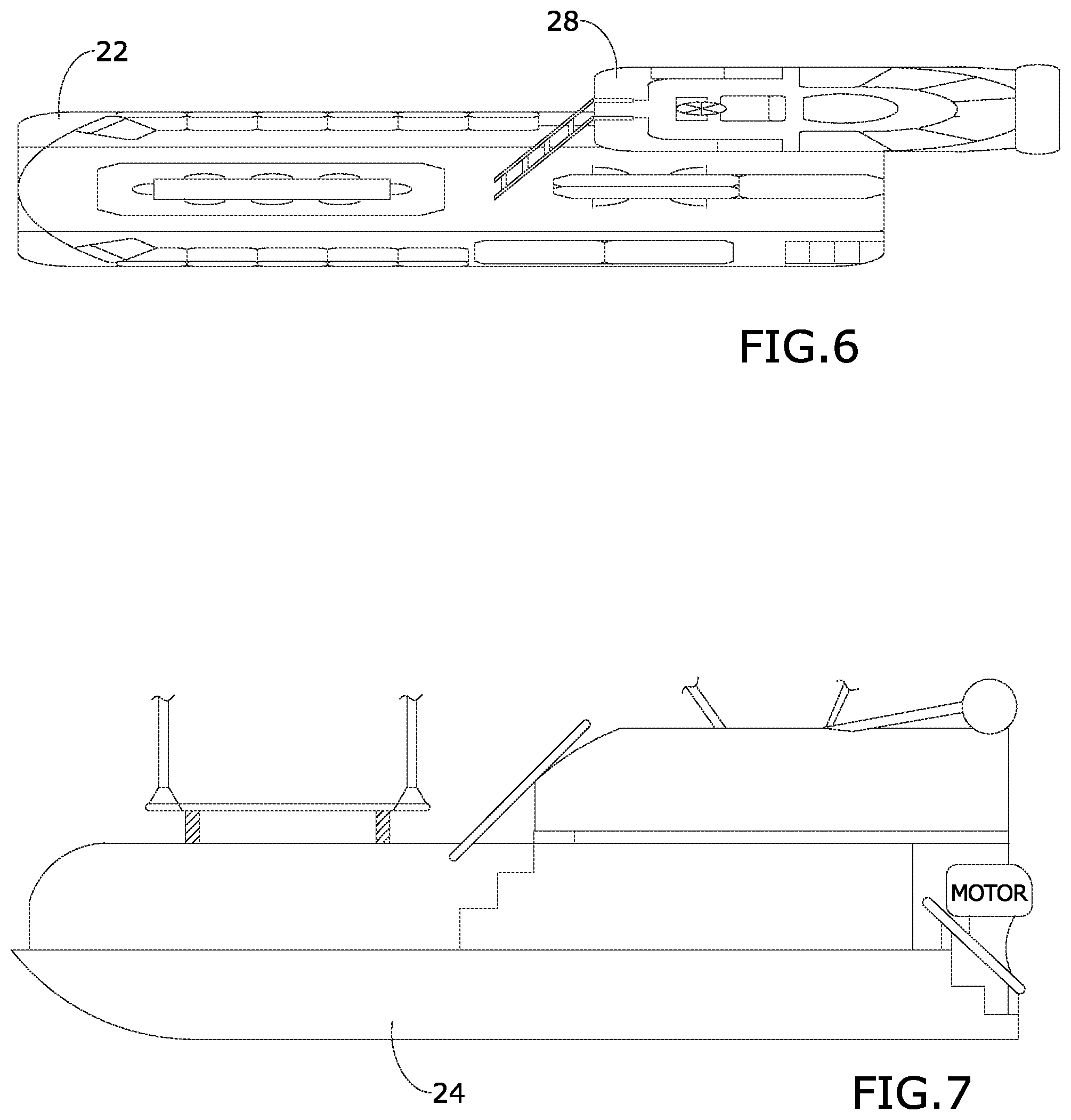 Patent US12448090 Figure 4 – Combination recreational vehicle and houseboat