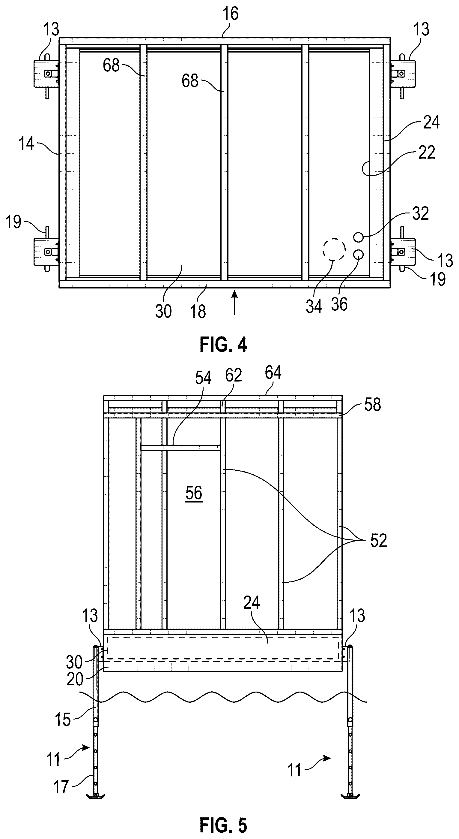 Patent US12448091 Figure 4 – Modular storage structure for positioning in a body of water