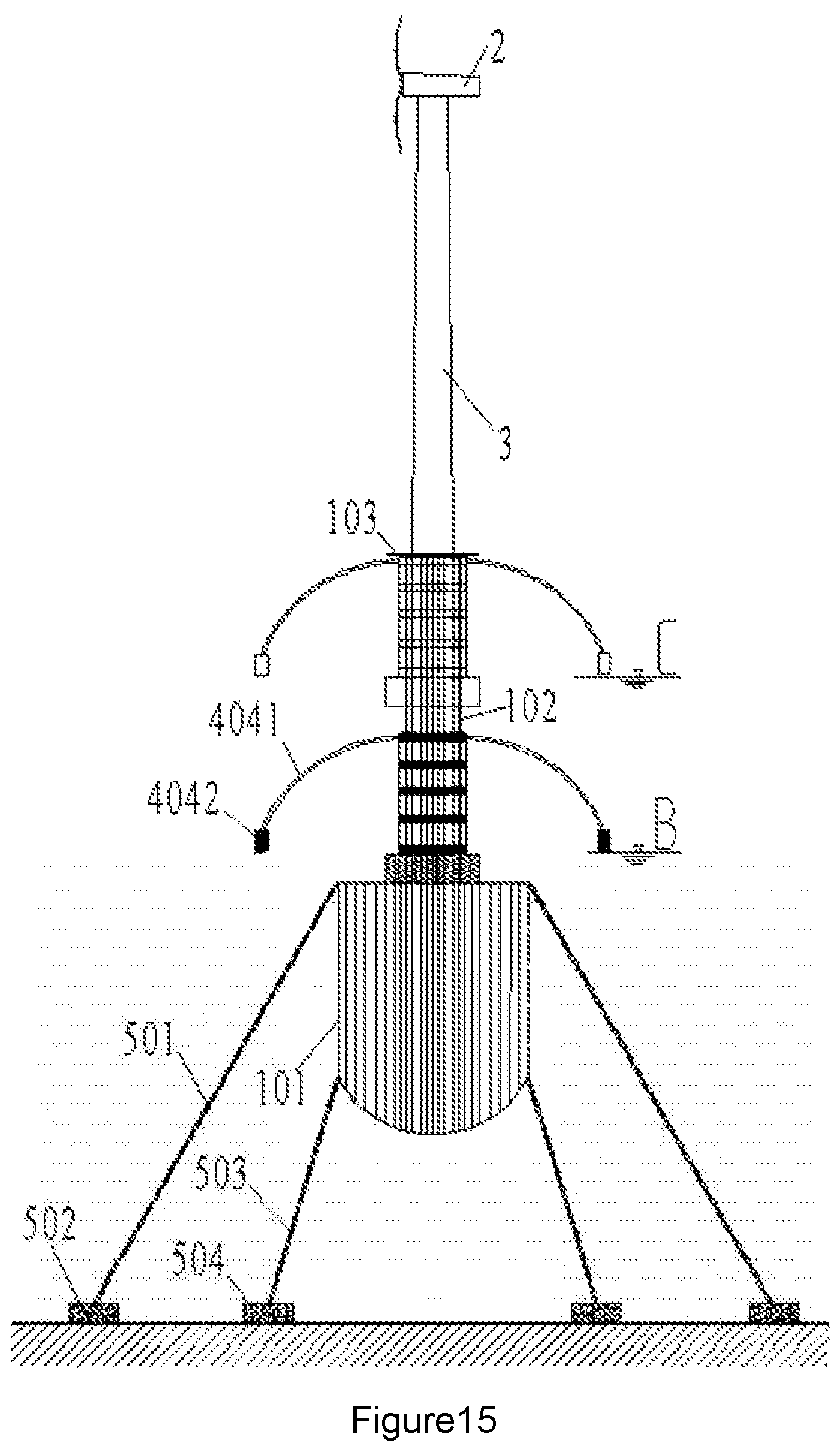 Patent US12448092 Figure 11 – Offshore floating platform device, construction method and operation method