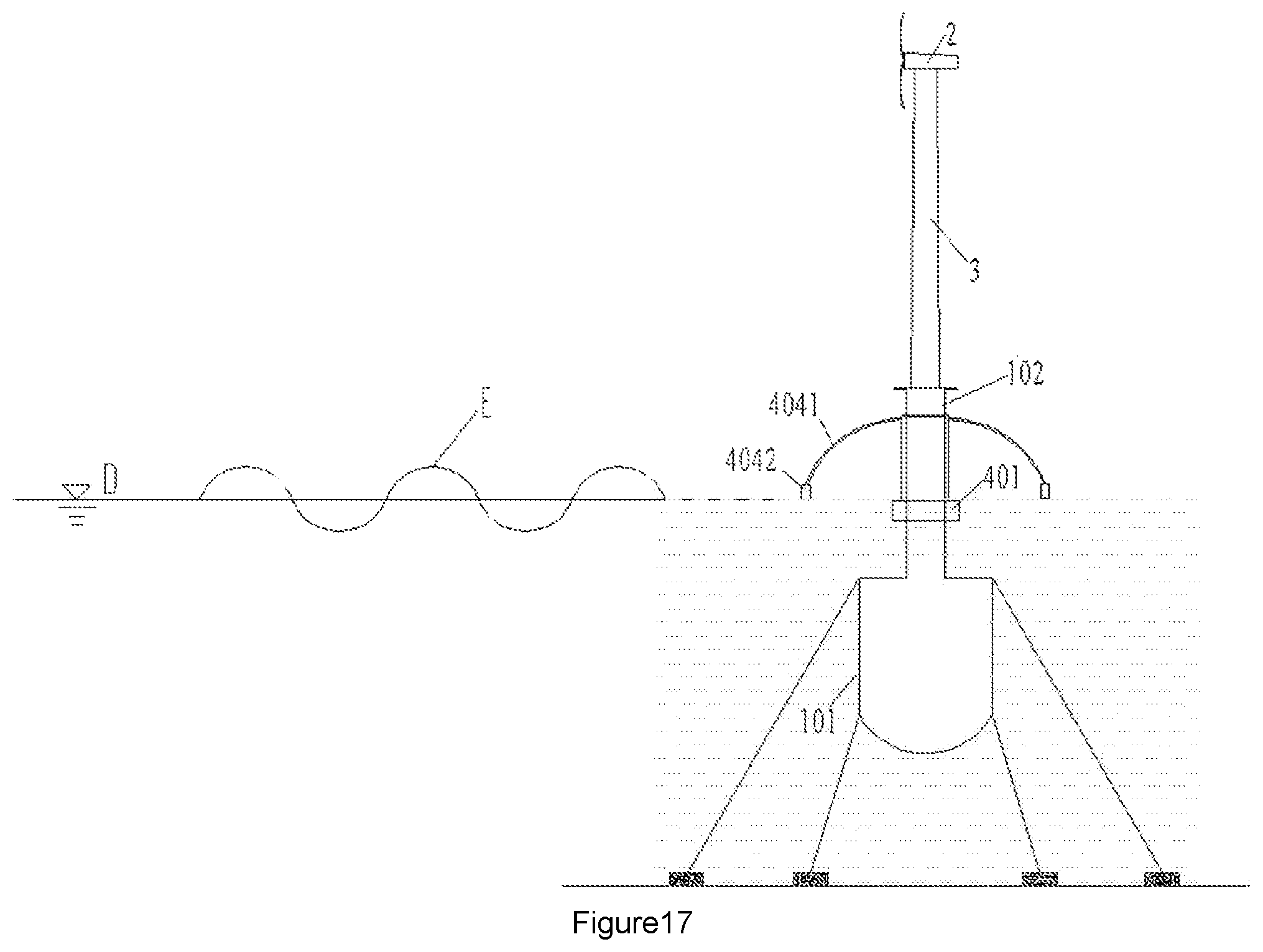 Patent US12448092 Figure 13 – Offshore floating platform device, construction method and operation method