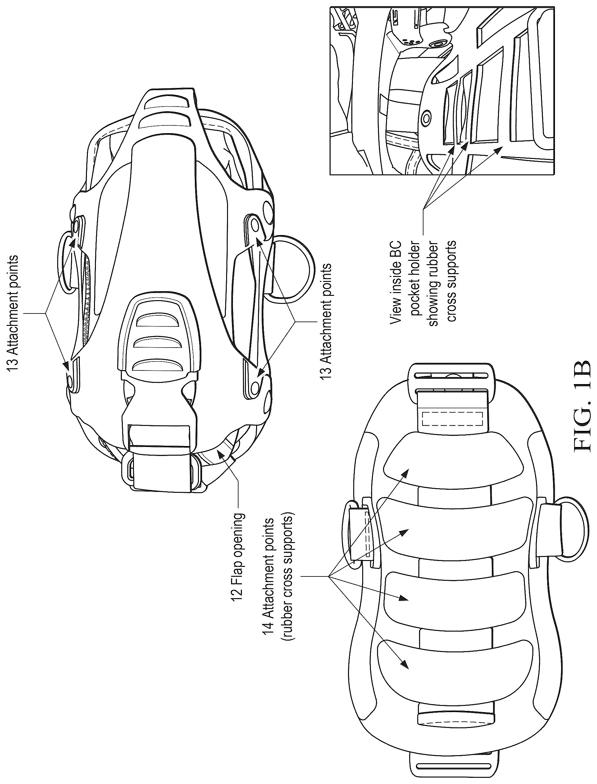 Patent US12448096 Figure 2 – Weight pocket liner for buoyancy control device (BCD)