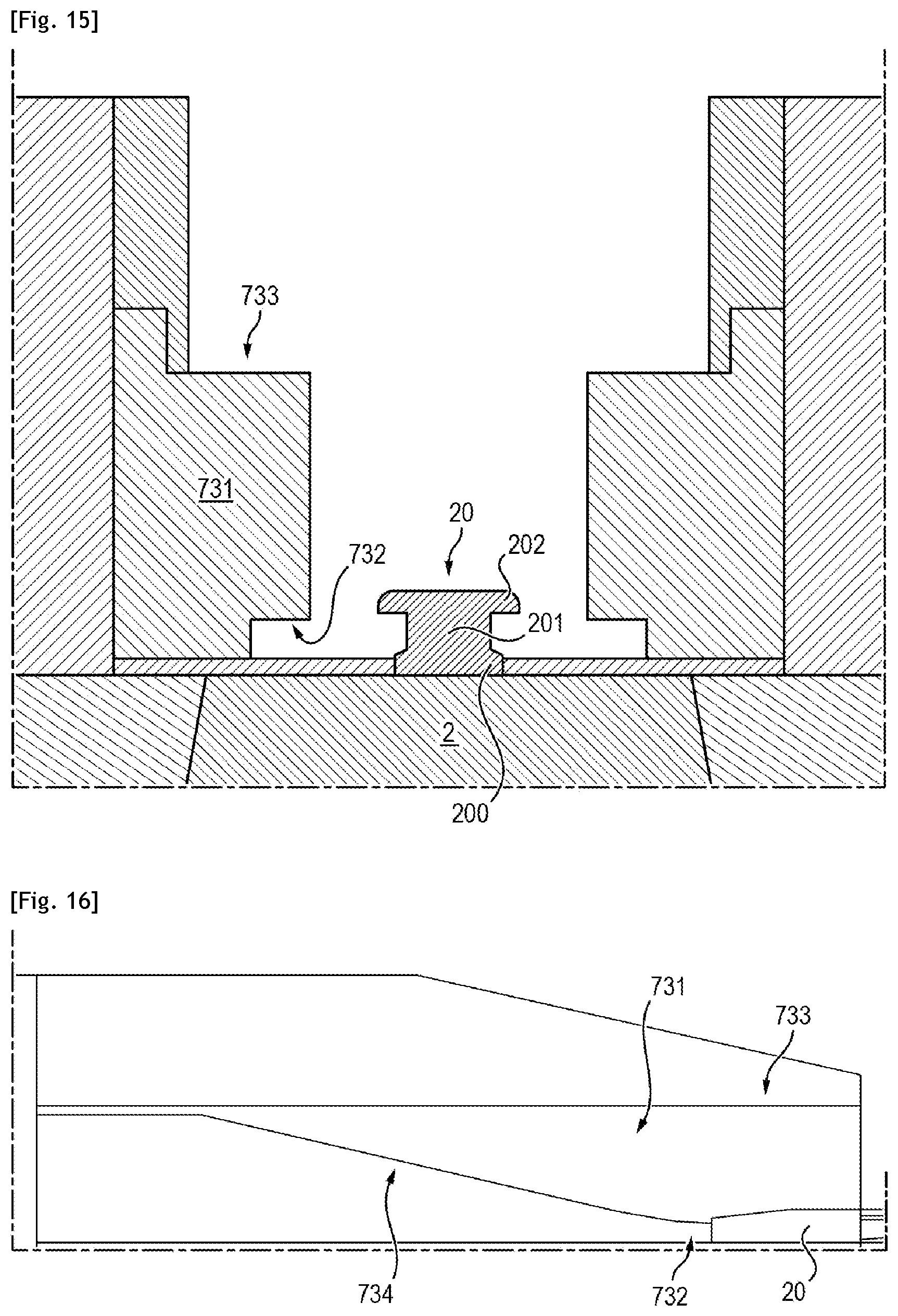 Patent US12448099 Figure 13 – Sailing vessel provided with a transit part for lowering and hoisting said sail