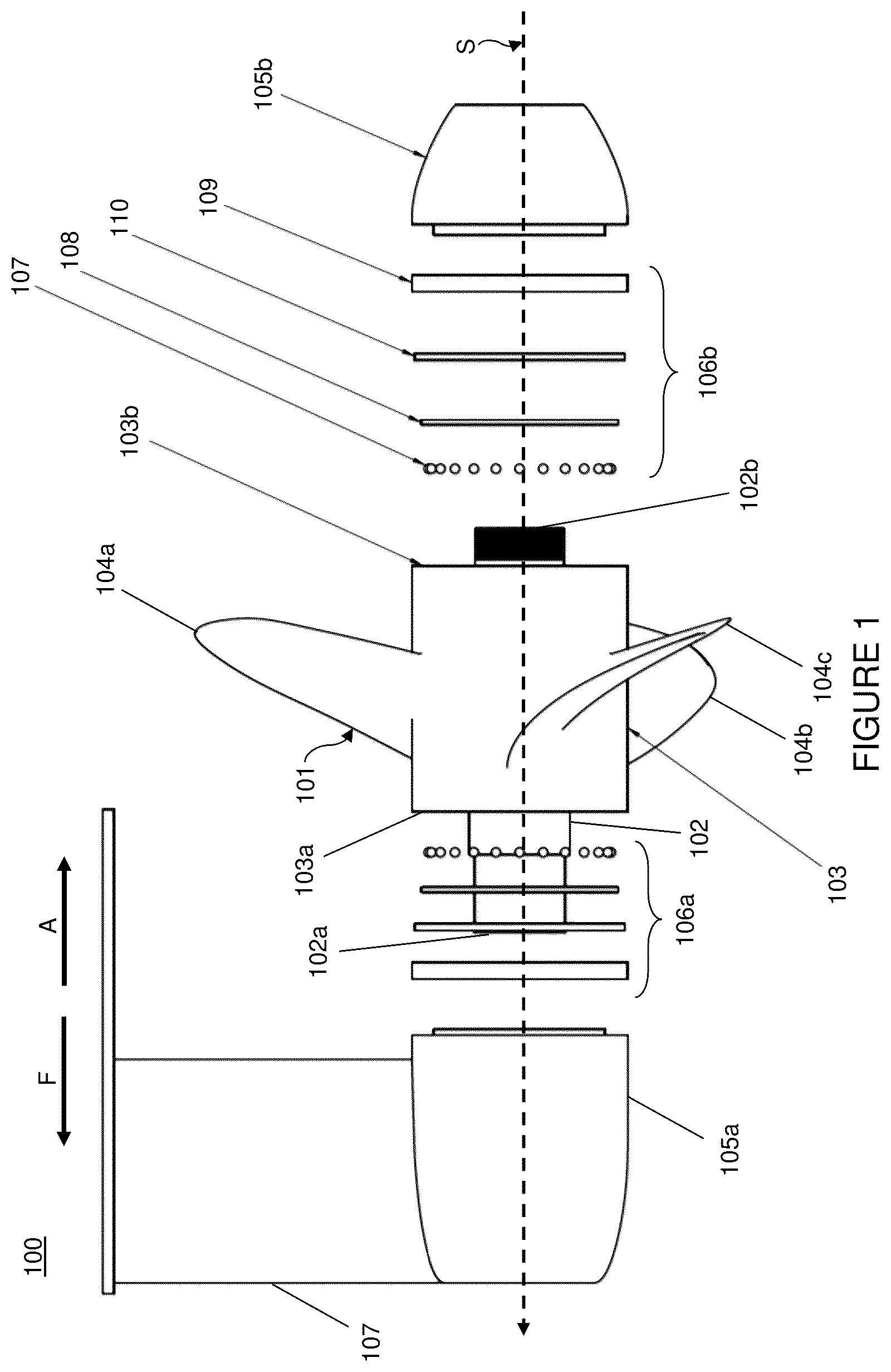Patent US12448100 Figure 1 – Propulsion unit for a waterborne vessel