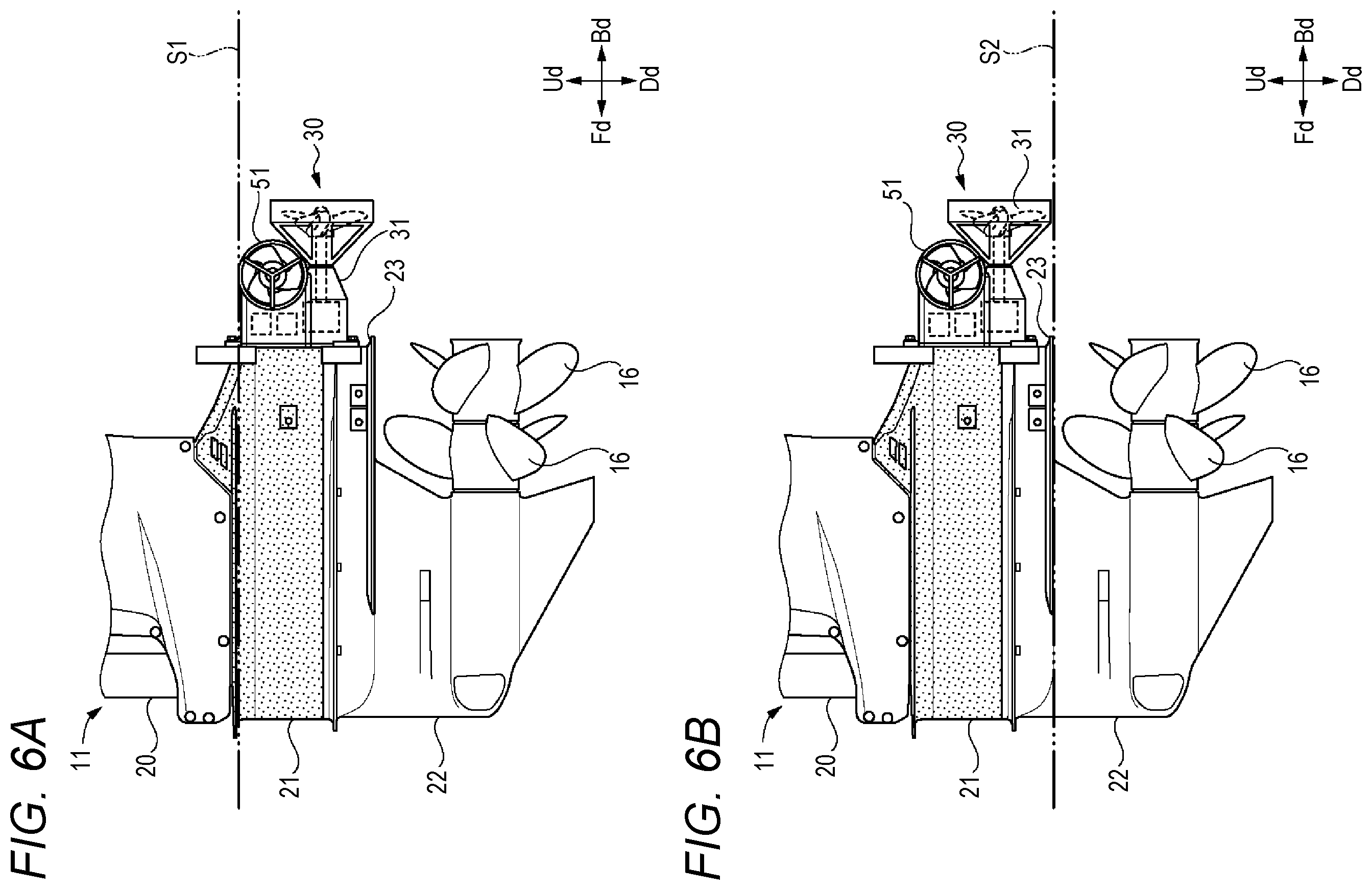 Patent US12448102 Figure 6 – Hybrid ship propulsion machine