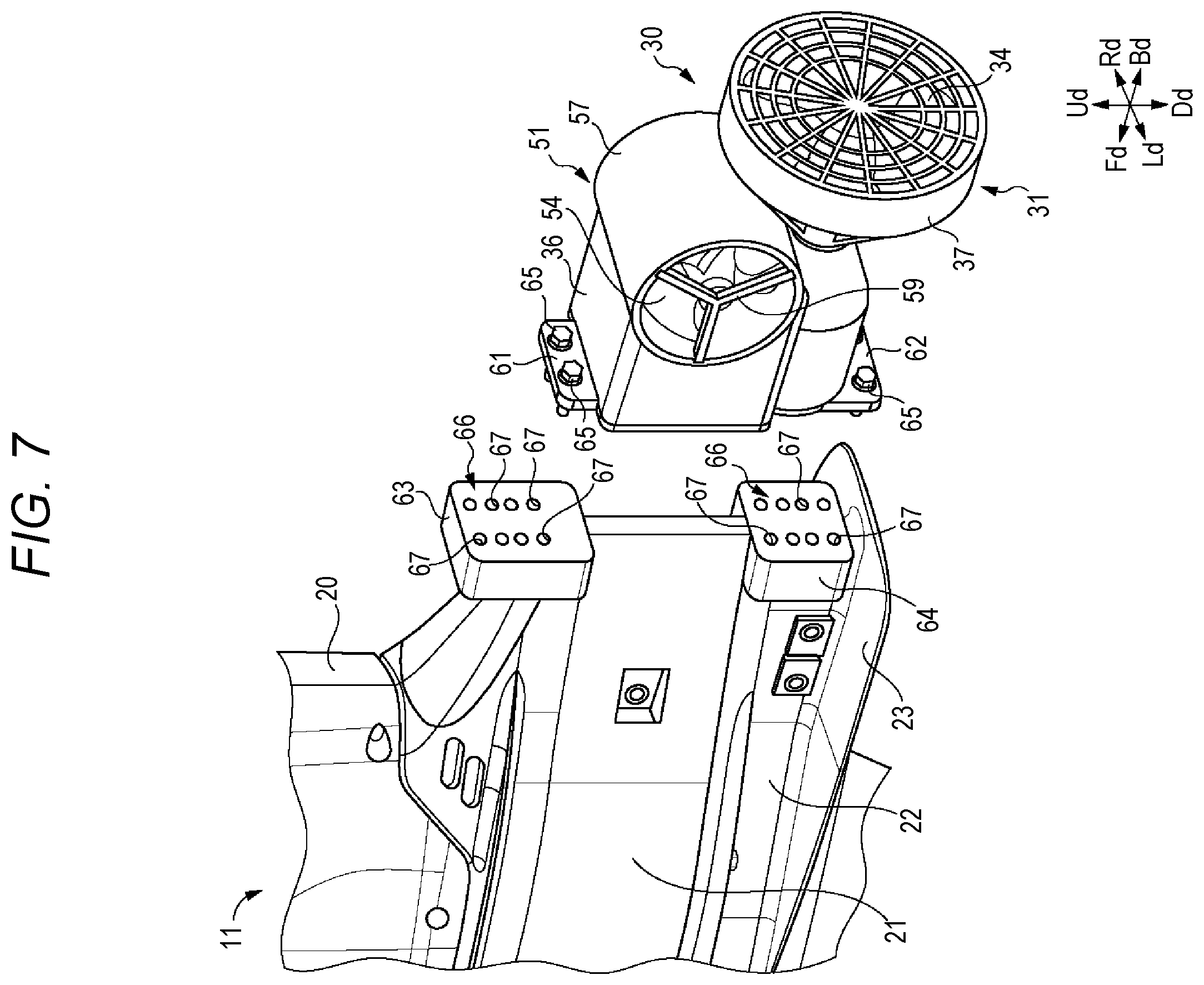 Patent US12448102 Figure 7 – Hybrid ship propulsion machine