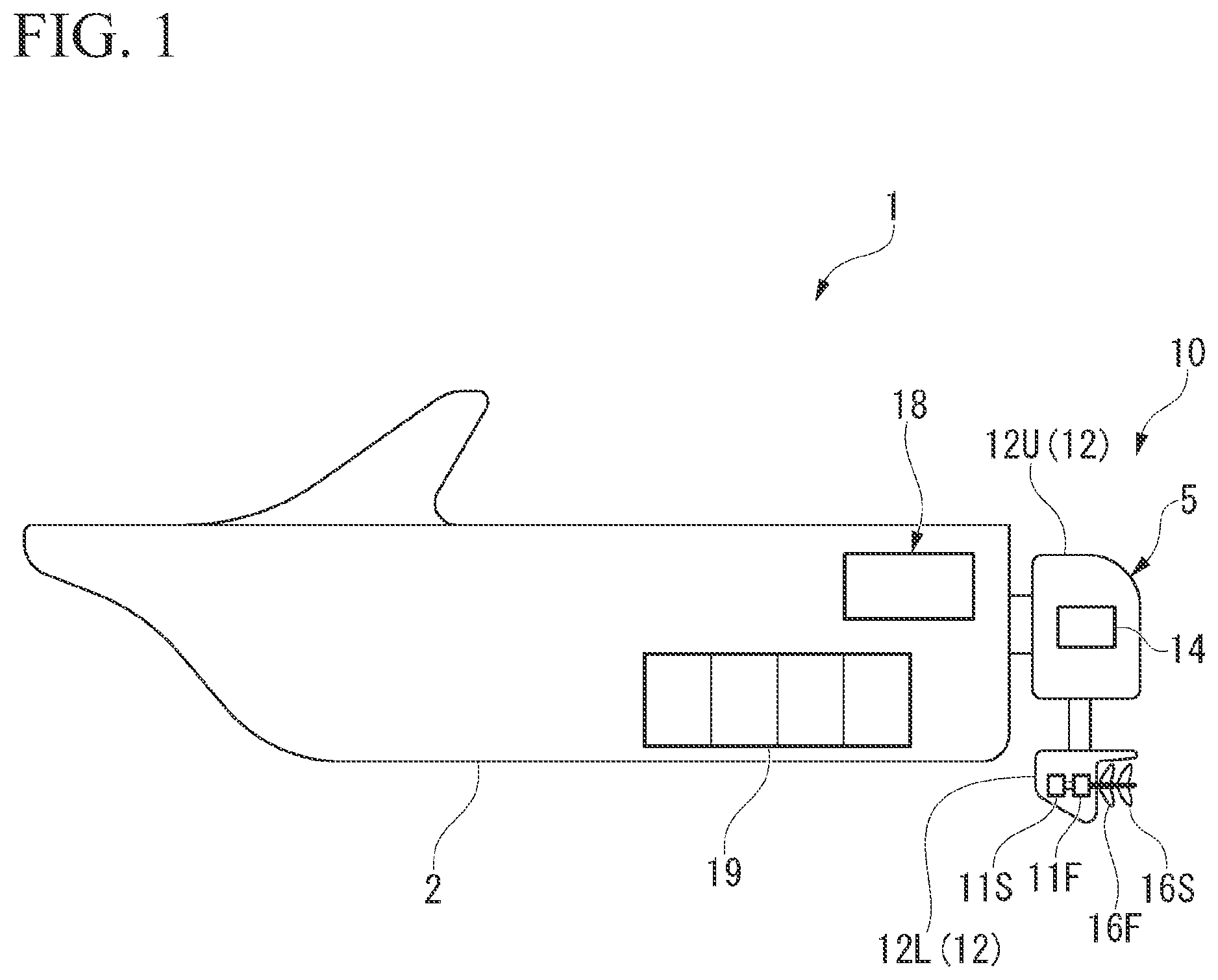 Patent US12448103 — Propeller propulsion apparatus for ship — Figure 1