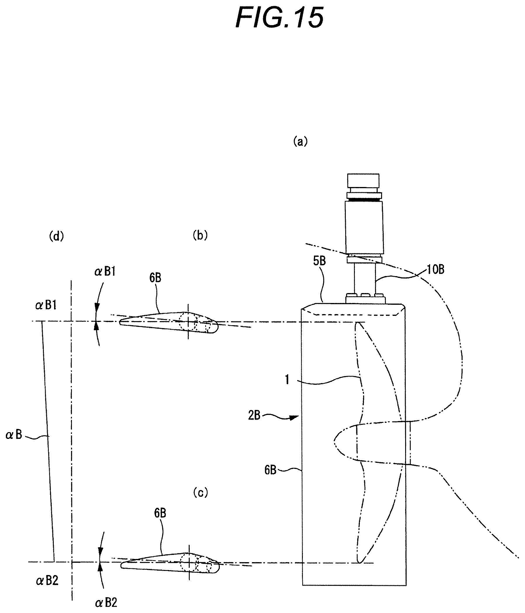 Patent US12448106 Figure 15 – Gate rudder including left rudder and right rudder disposed left and right of propeller of ship