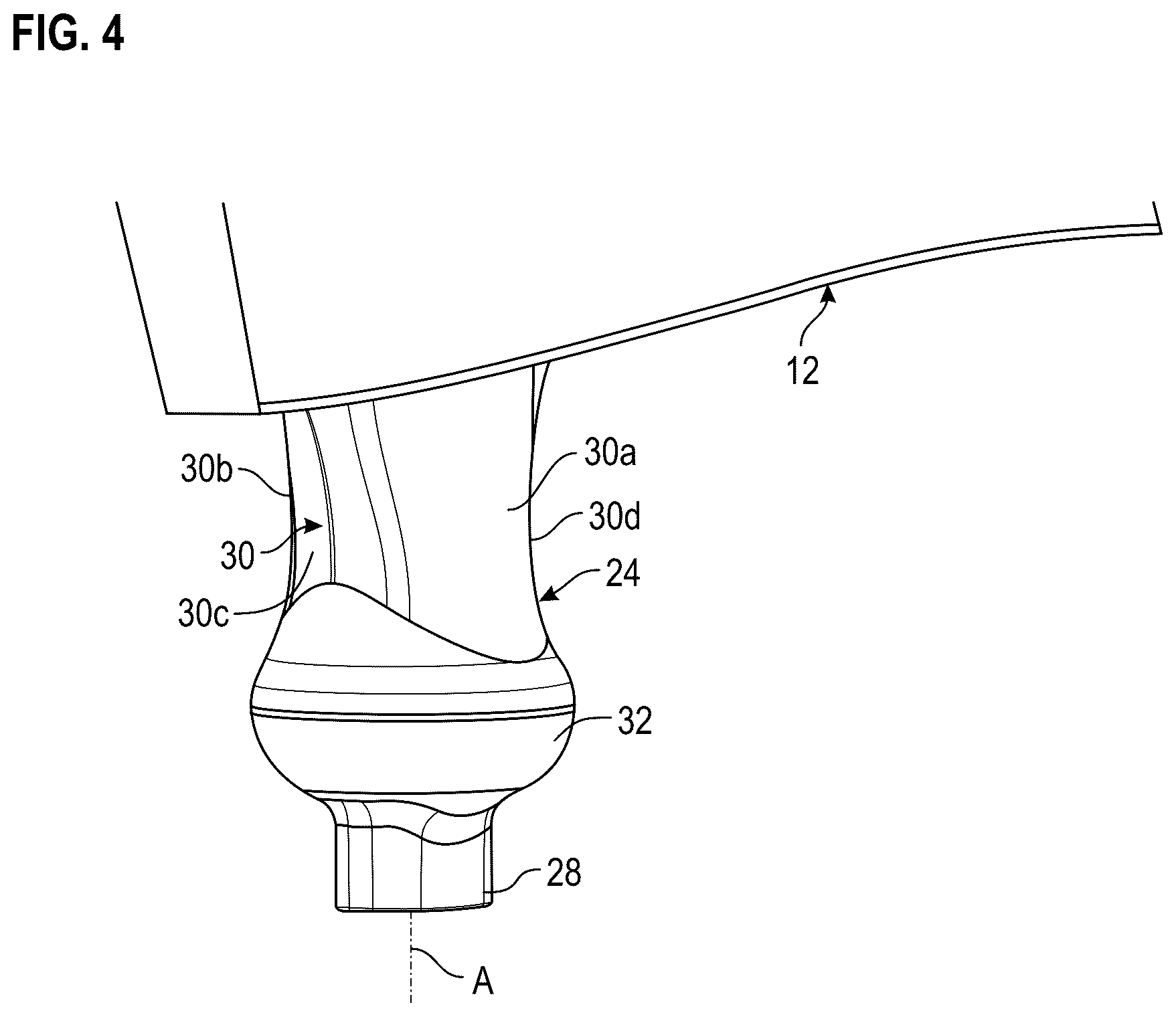 Patent US12448110 Figure 4 – Assembly comprising a vane and a vane pitch setting system
