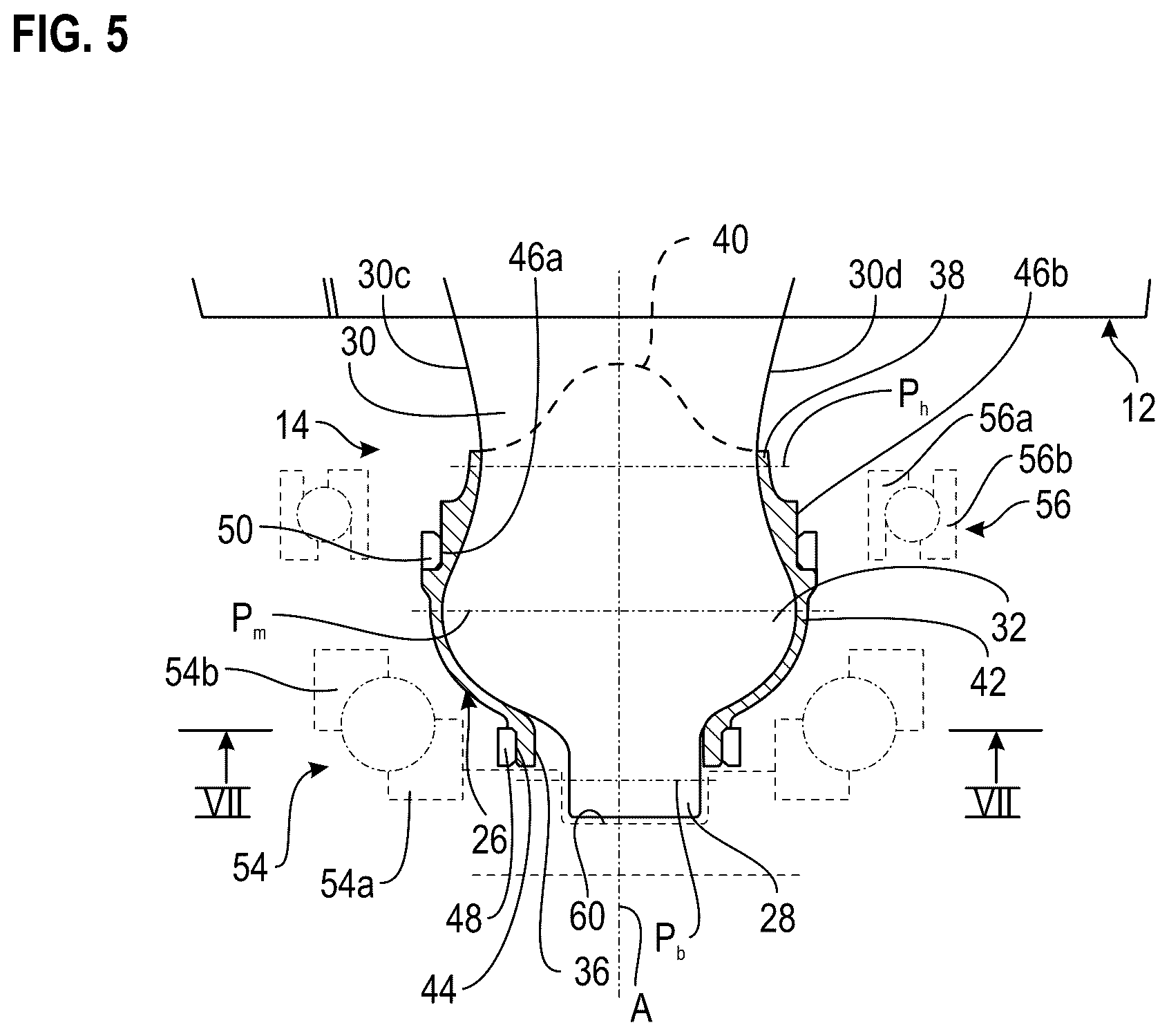 Patent US12448110 Figure 5 – Assembly comprising a vane and a vane pitch setting system