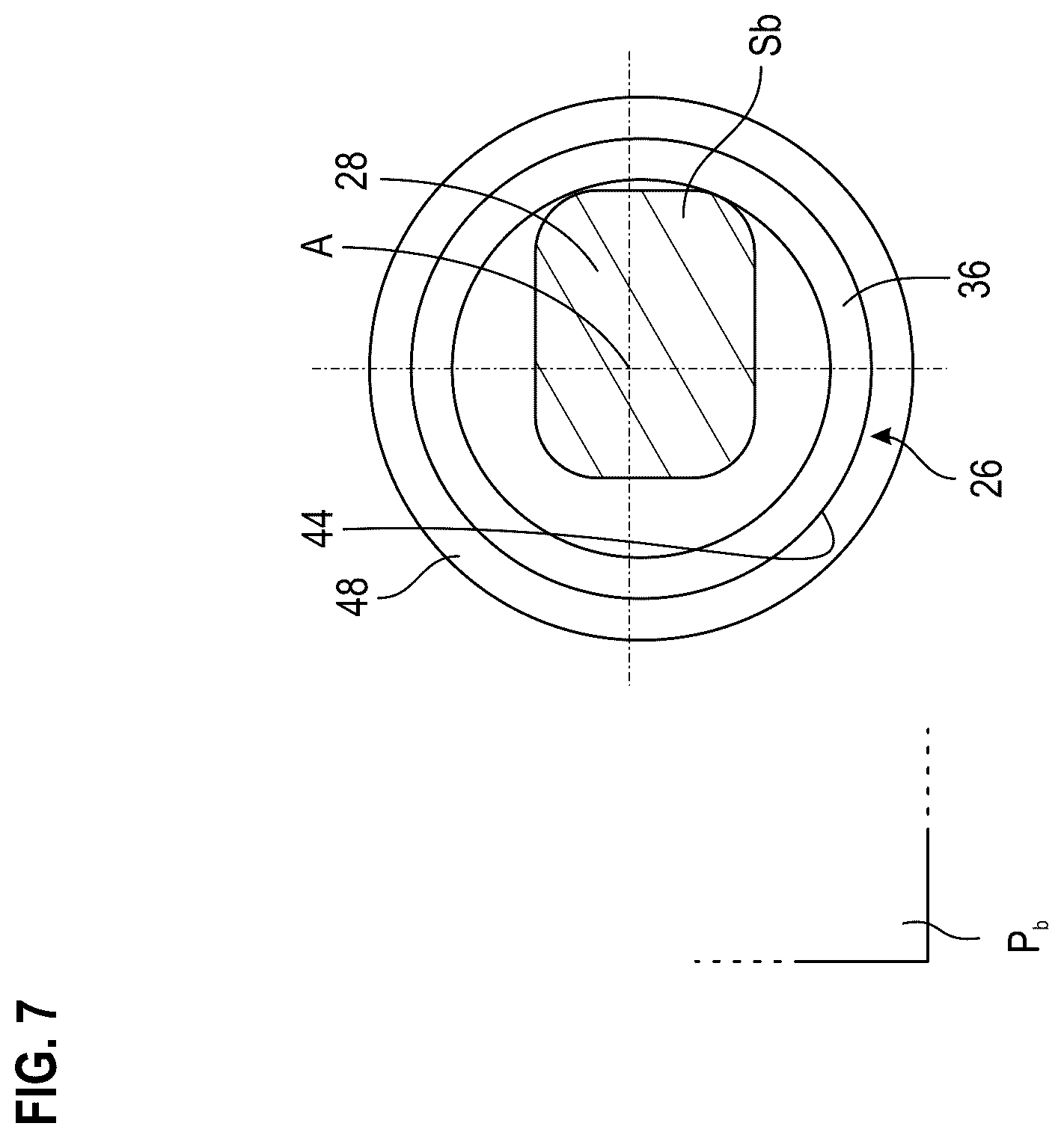 Patent US12448110 Figure 7 – Assembly comprising a vane and a vane pitch setting system