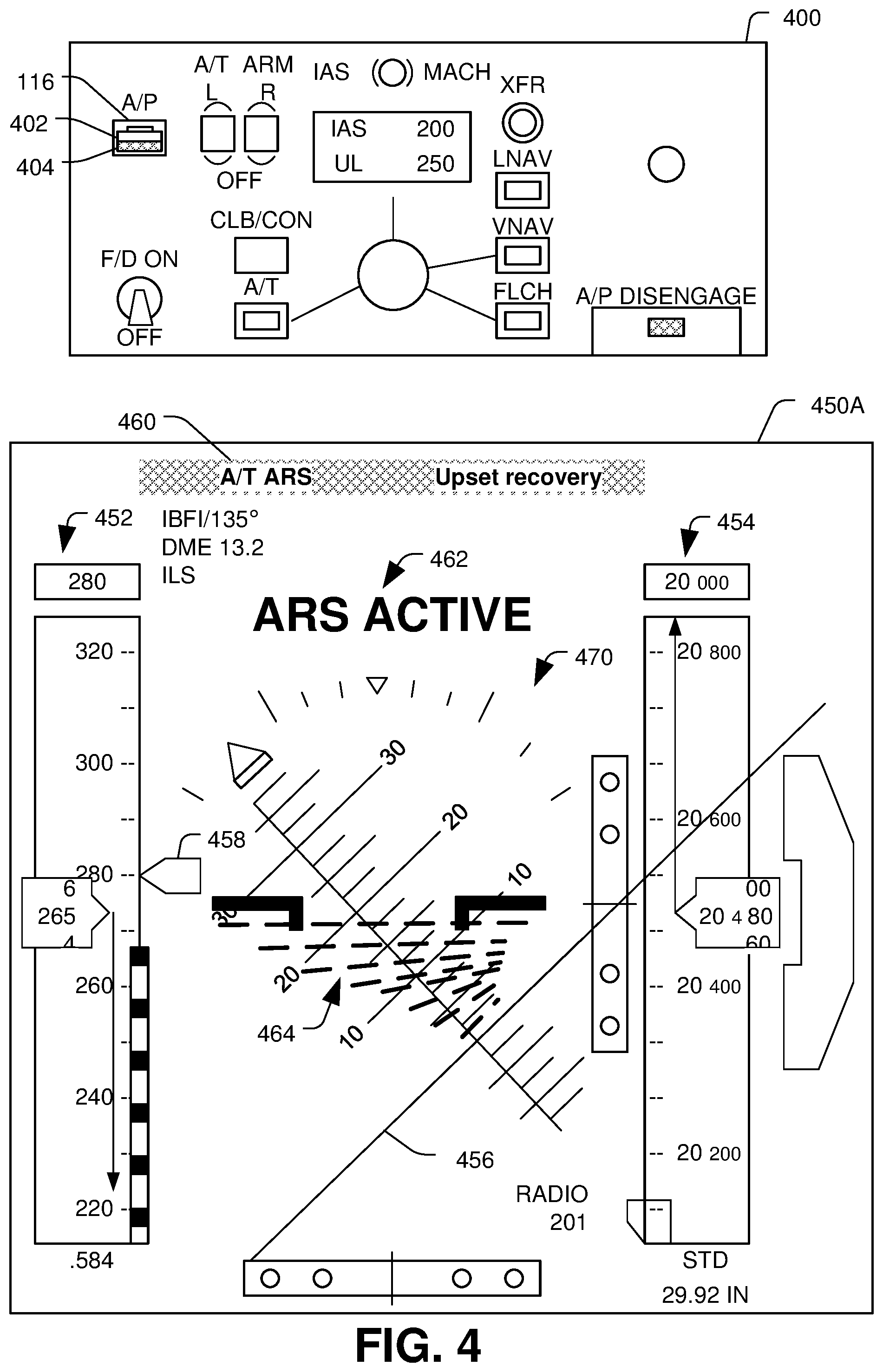 Patent US12448114 Figure 4 – Autopilot-based aircraft recovery system