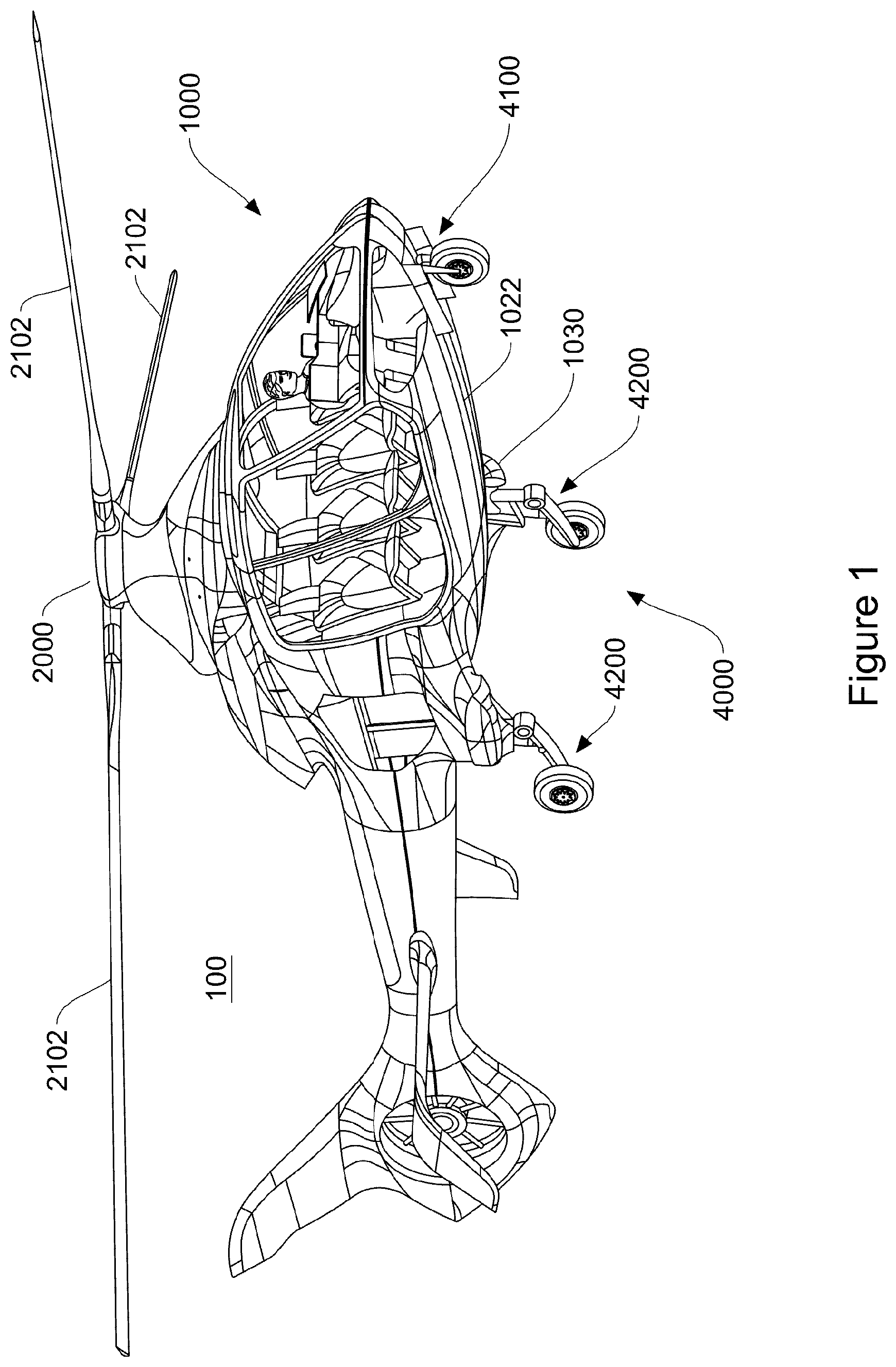 Patent US12448117 Figure 1 – Helicopter ground movement system and method