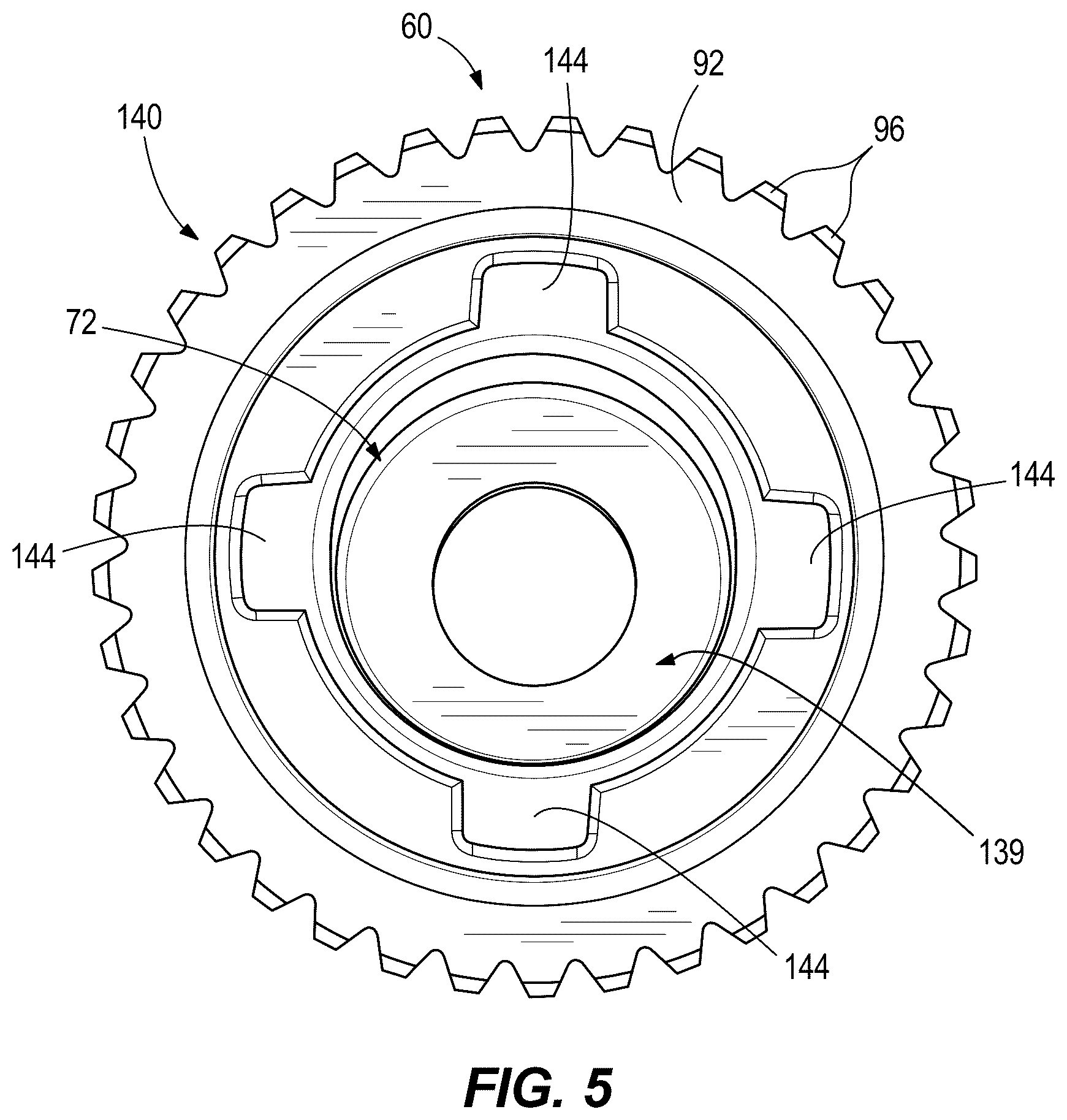 Patent US12448120 Figure 5 – Shaft assembly for split torque gear box