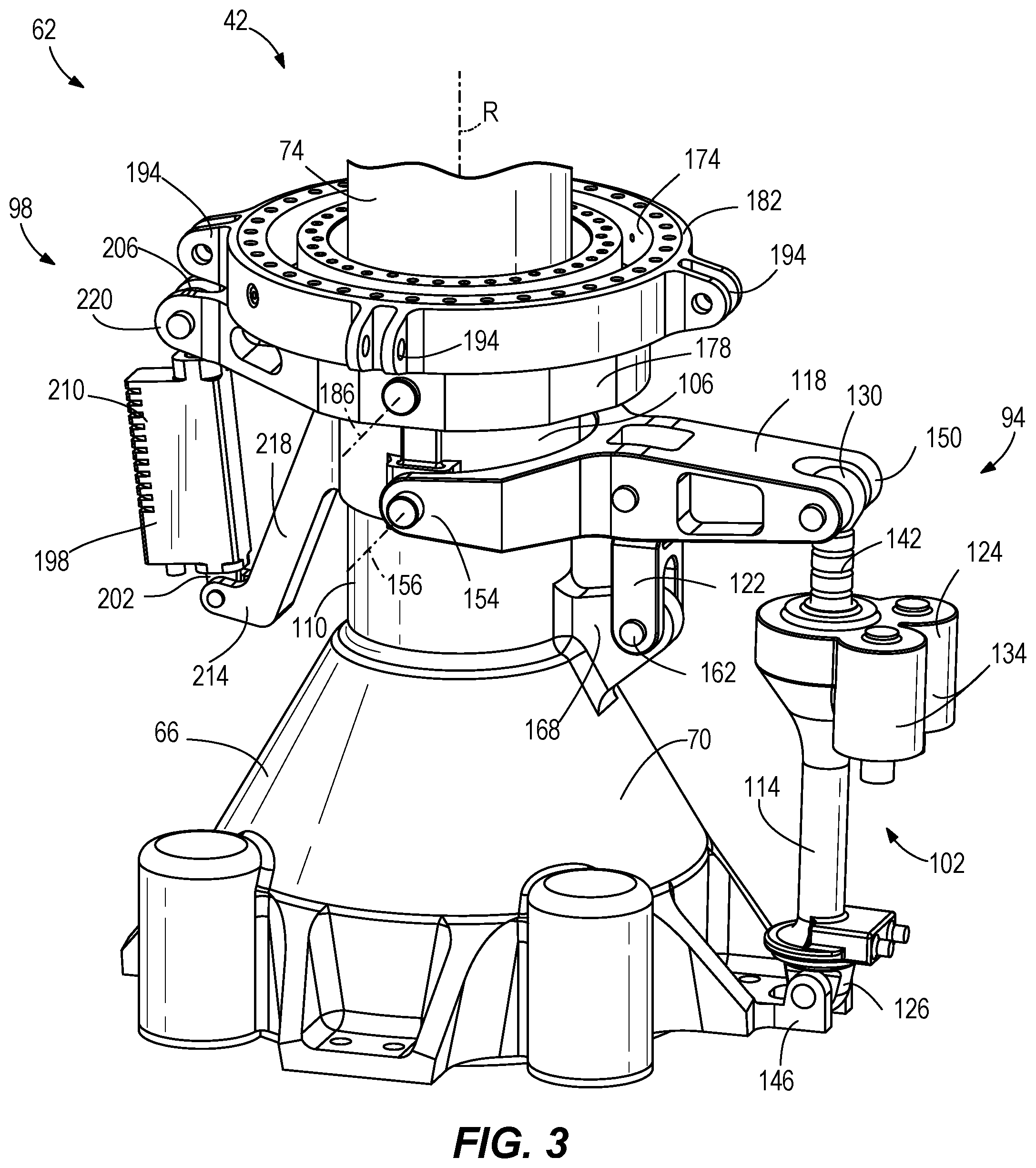 Patent US12448121 Figure 3 – Rotor control for a convertible aircraft