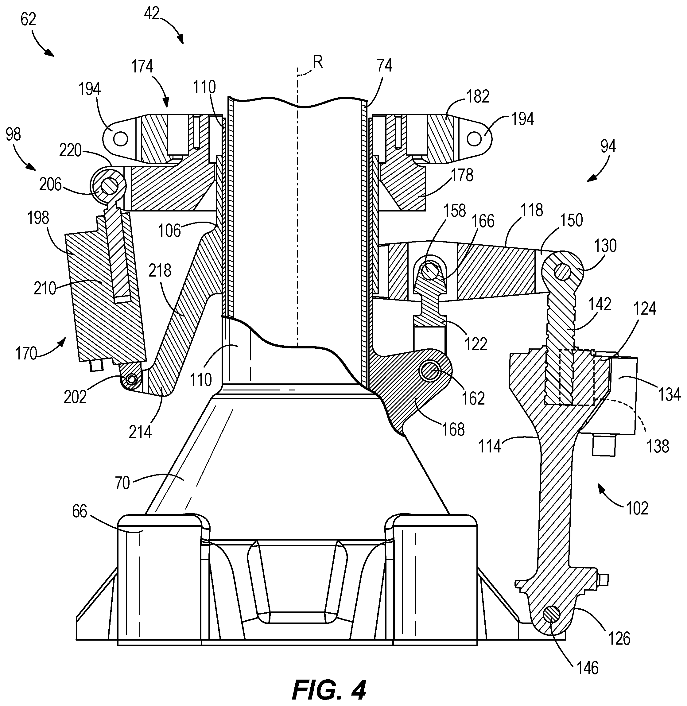 Patent US12448121 Figure 4 – Rotor control for a convertible aircraft