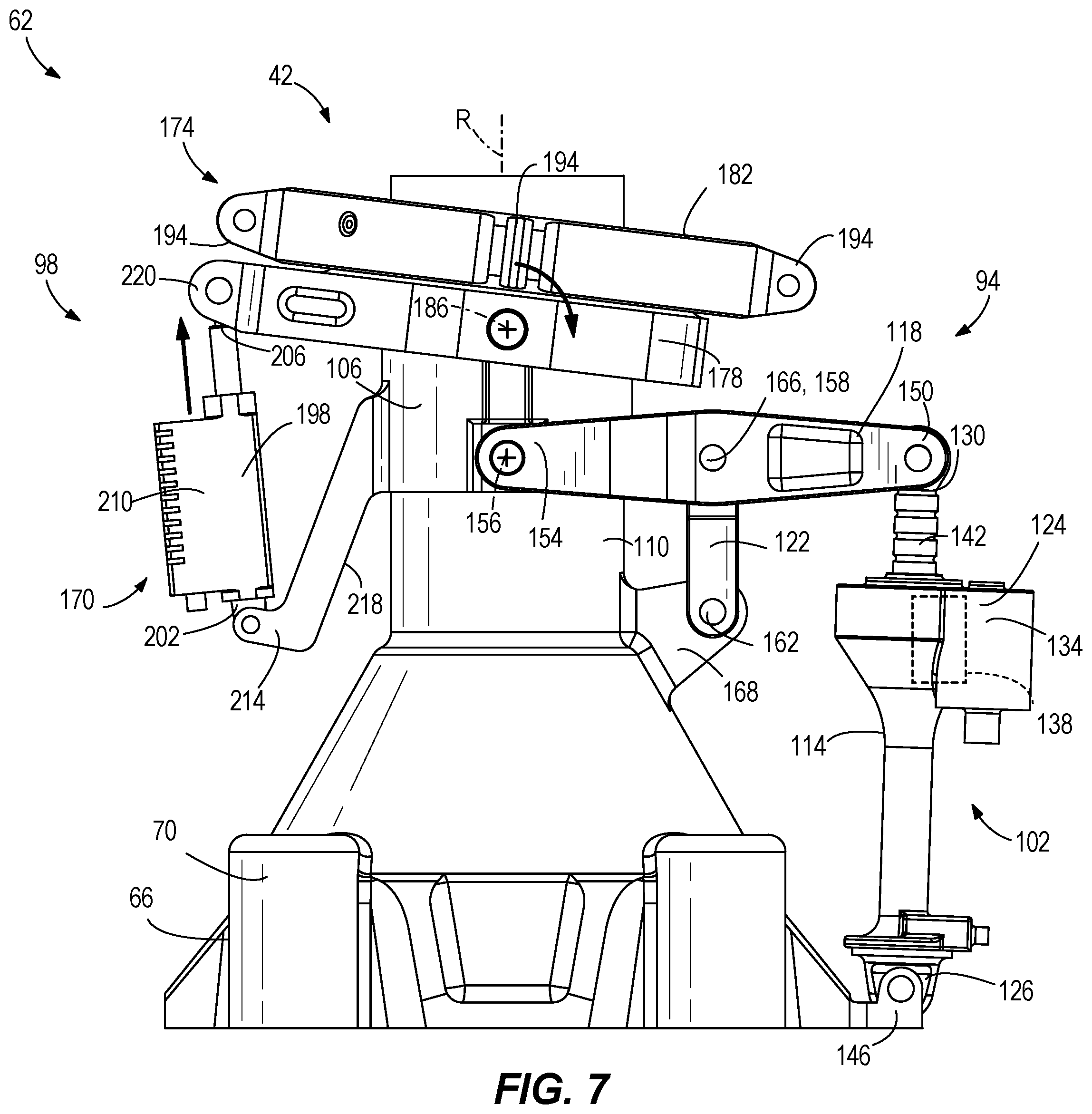 Patent US12448121 Figure 7 – Rotor control for a convertible aircraft