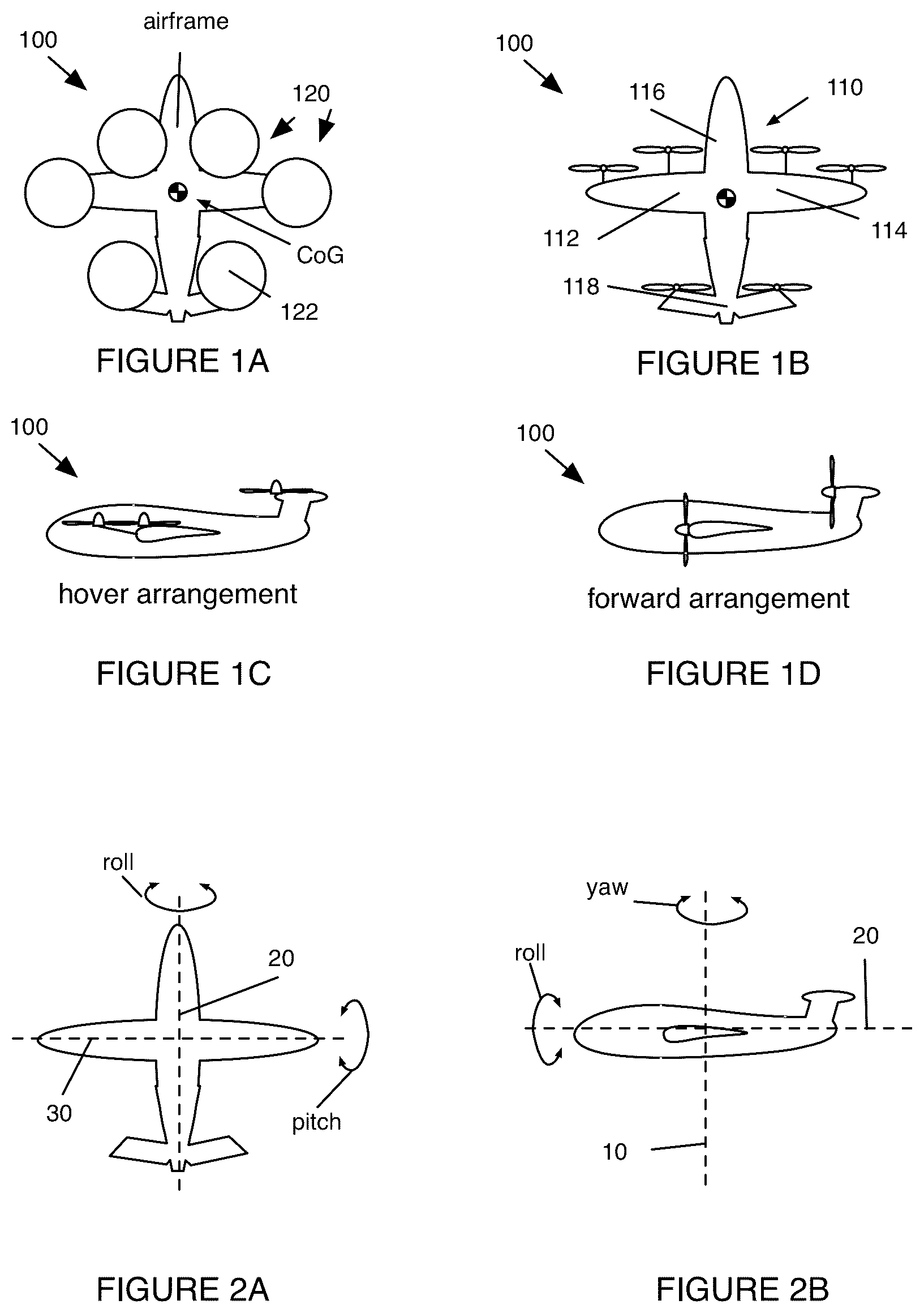 Patent US12448123 Figure 1 – Electric tiltrotor aircraft