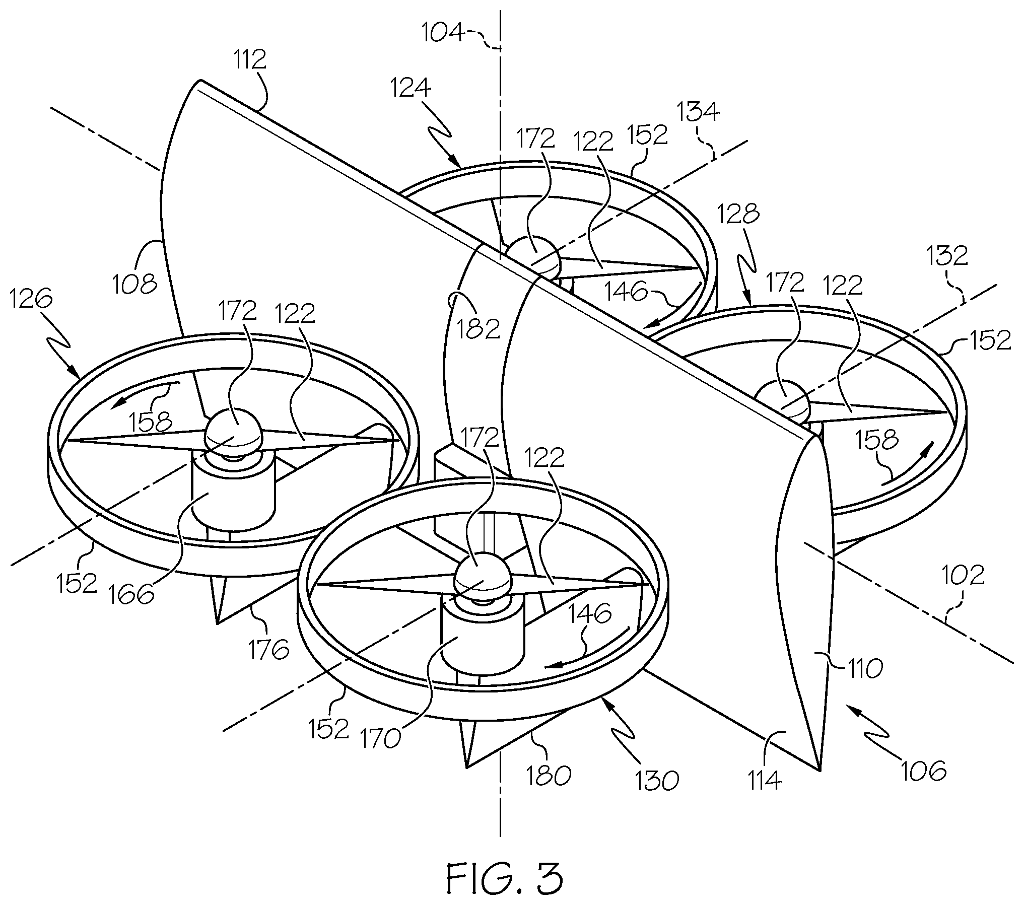 Patent US12448124 Figure 3 – Aerial vehicles, cooperative flying systems, and methods of operating the same