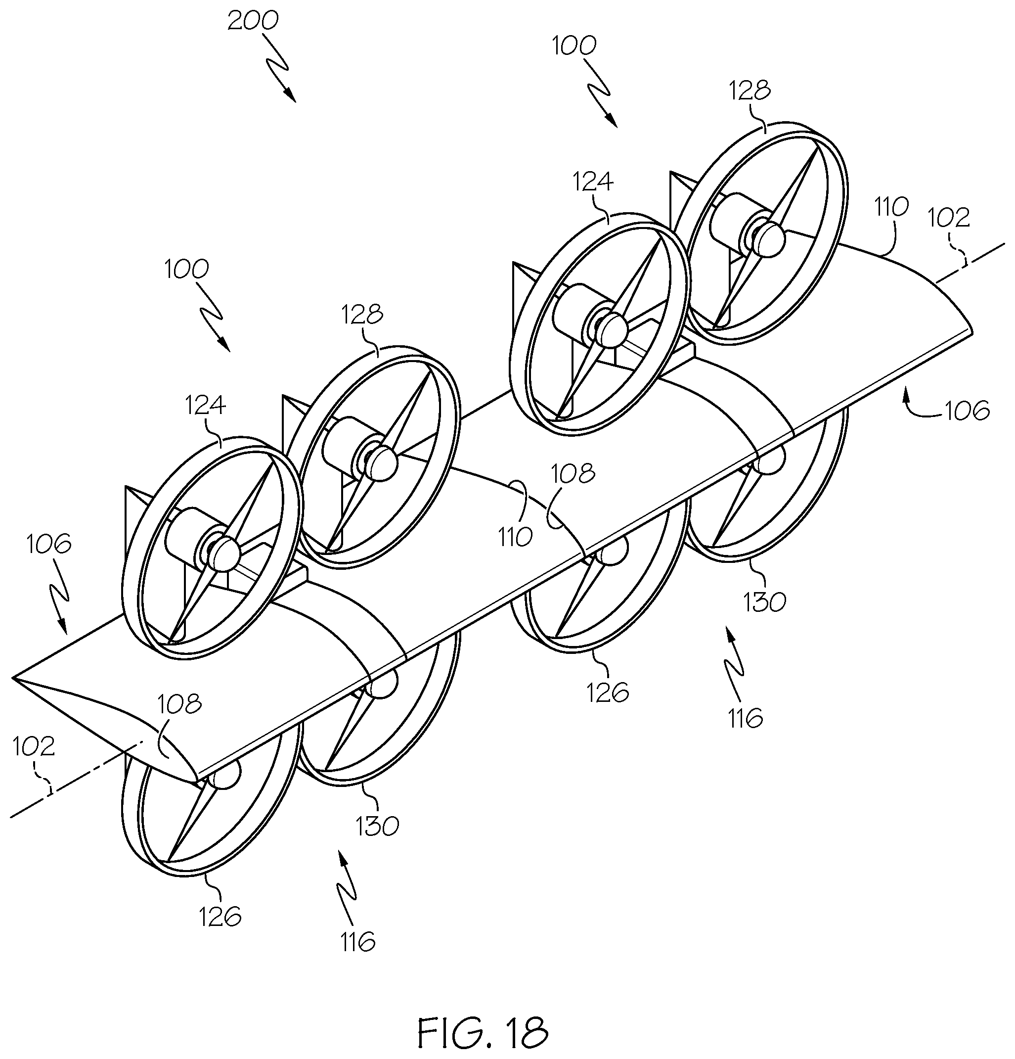Patent US12448124 Figure 18 – Aerial vehicles, cooperative flying systems, and methods of operating the same