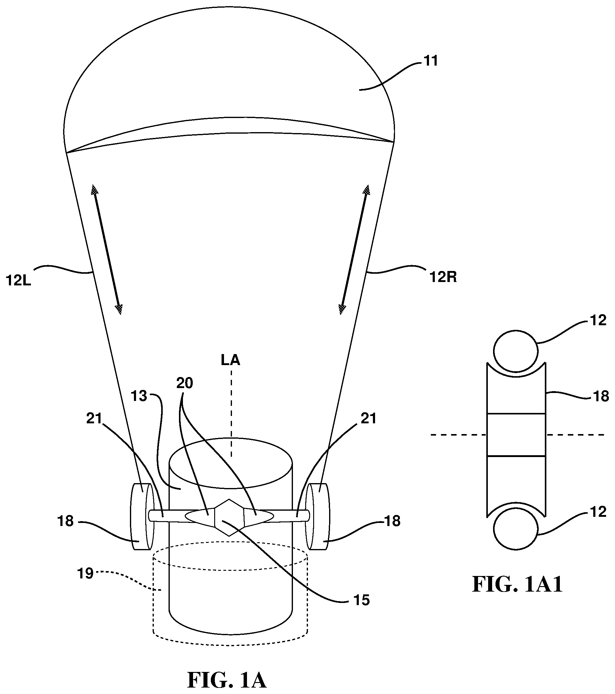 Patent US12448130 Figure 1 – Steerable parachute for guiding a payload to a target