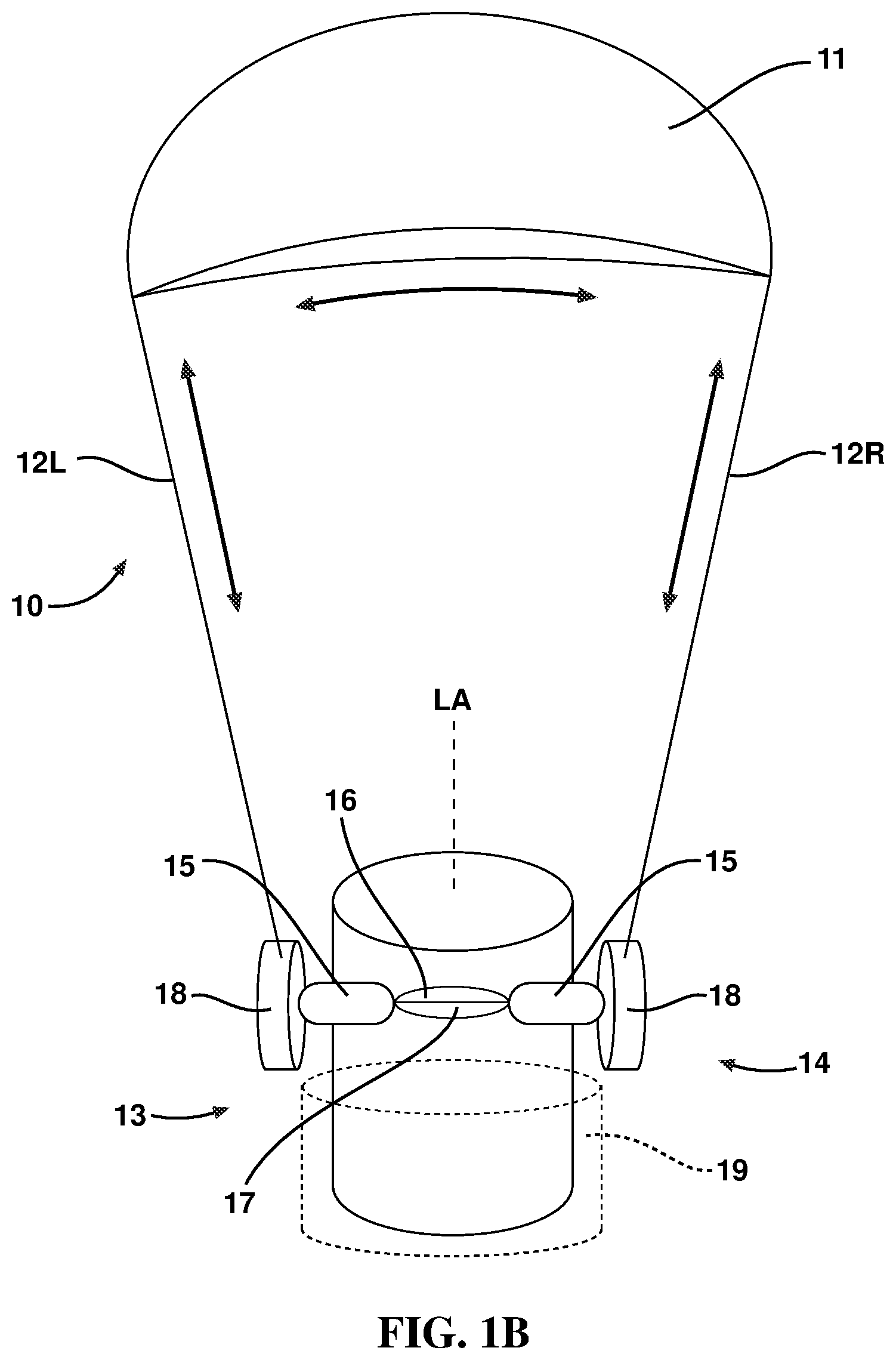 Patent US12448130 Figure 2 – Steerable parachute for guiding a payload to a target