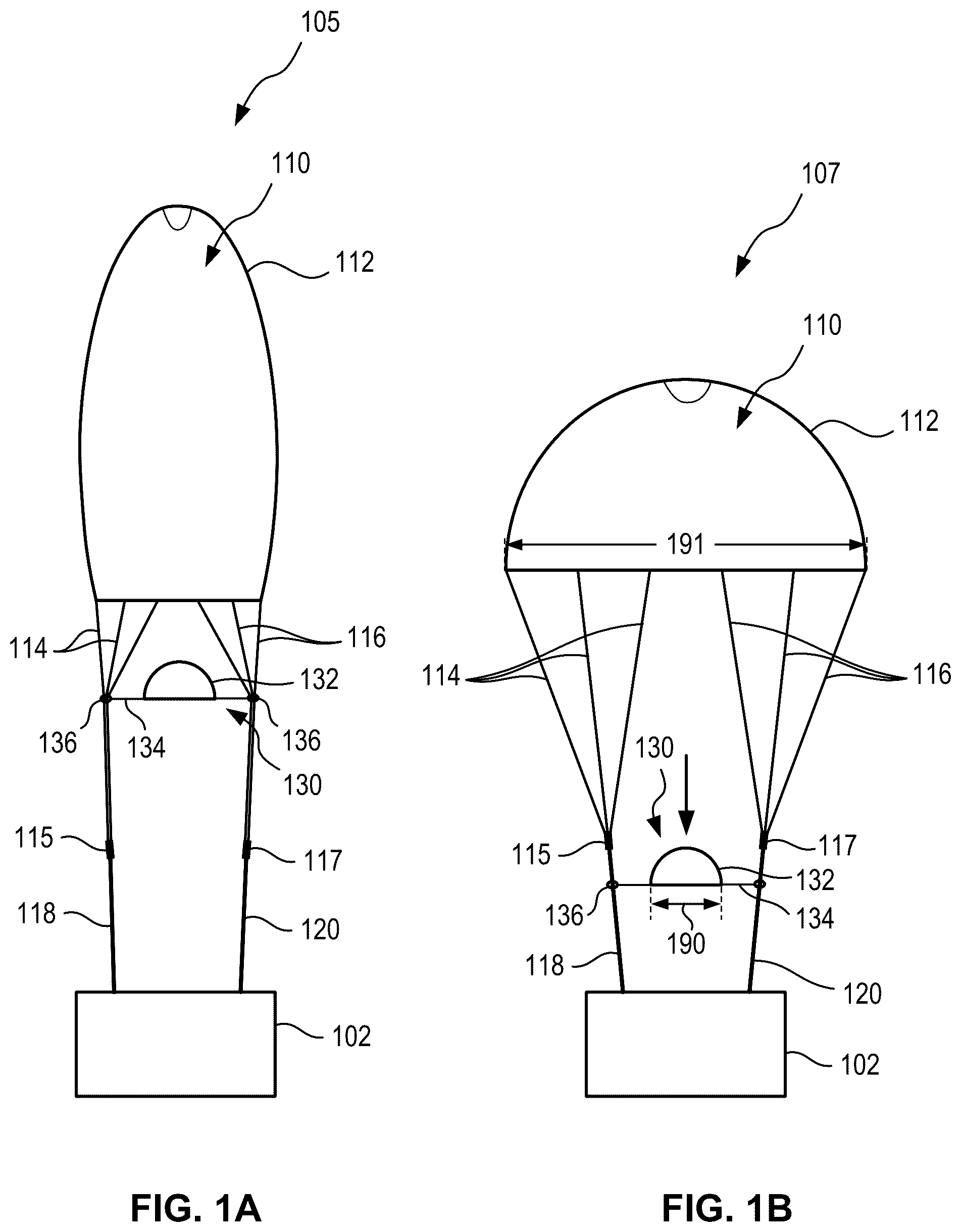 Patent US12448131 Figure 1 – Parachute slider reefing systems and methods